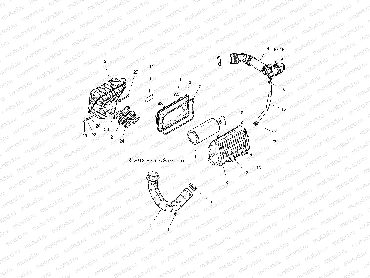 ENGINE | ENGINE, AIR INTAKE SYSTEM - Z15VDE99FV (49RGRAIRBOX14RZR1000)