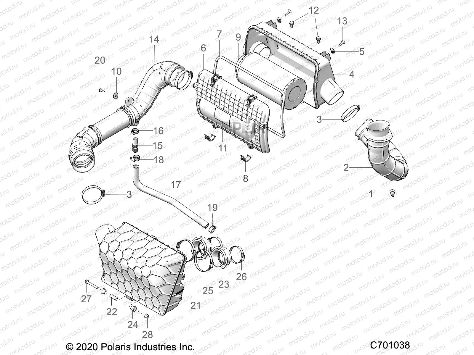ENGINE | ENGINE, AIR INTAKE SYSTEM - Z20N4E99NC (C701038)