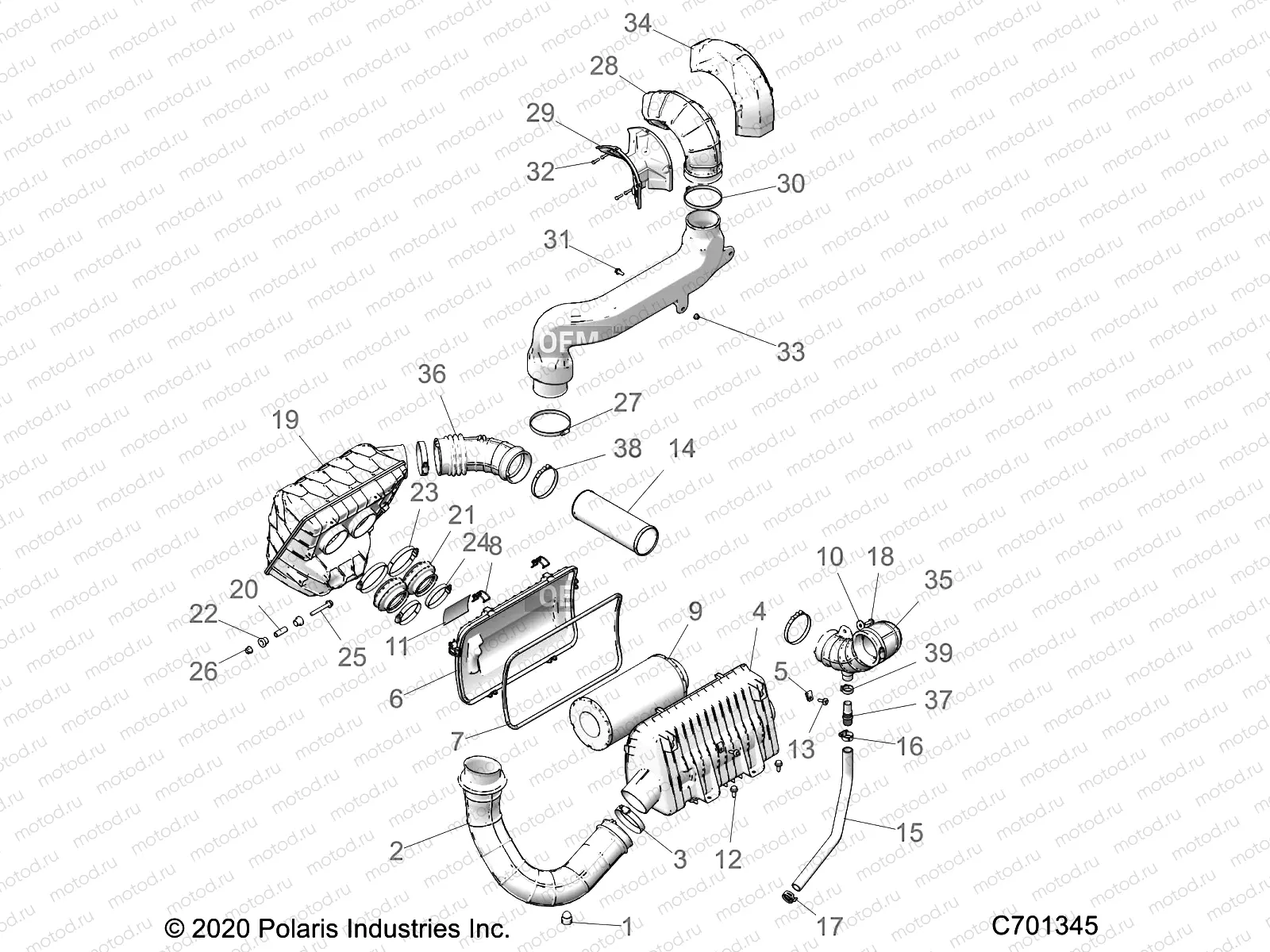 ENGINE | ENGINE, AIR INTAKE SYSTEM - Z22N4M99AR (C701345)
