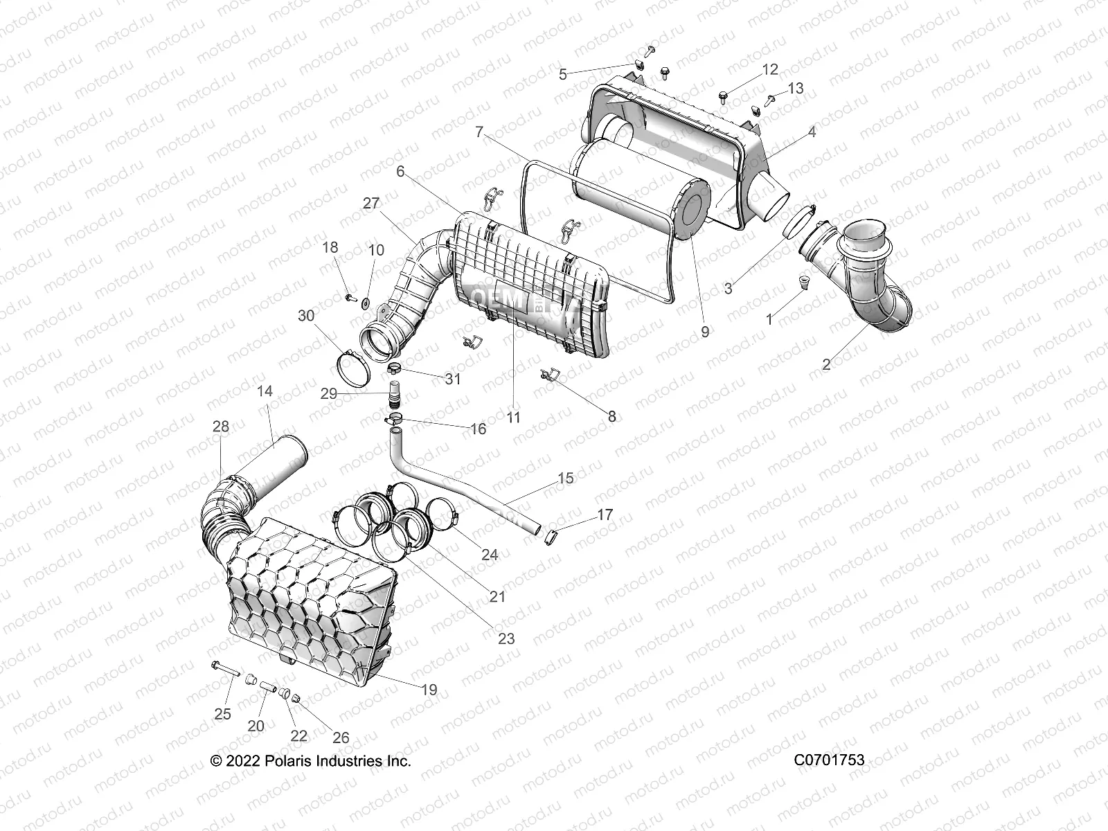 ENGINE | ENGINE, AIR INTAKE SYSTEM - Z23NAK99A/99B (C701348)