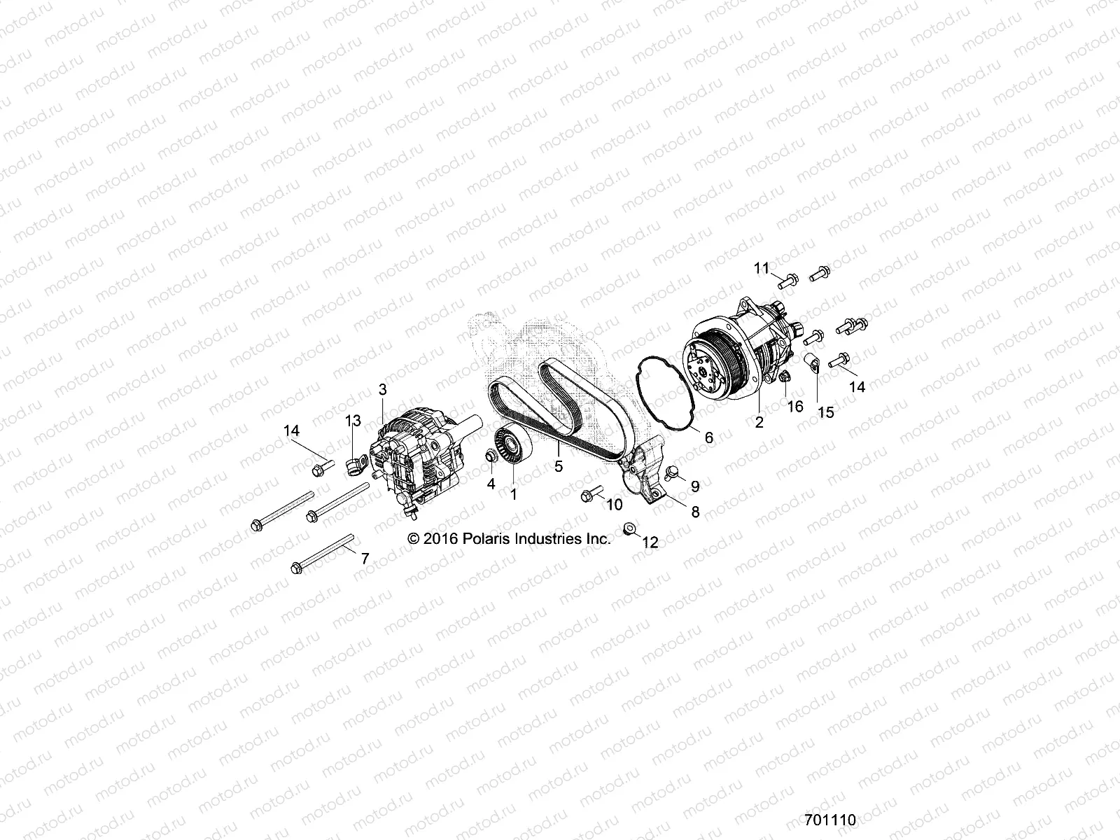 ENGINE | ENGINE, ALTERNATOR AND COMPRESSOR - R18RVU99AS (701110)