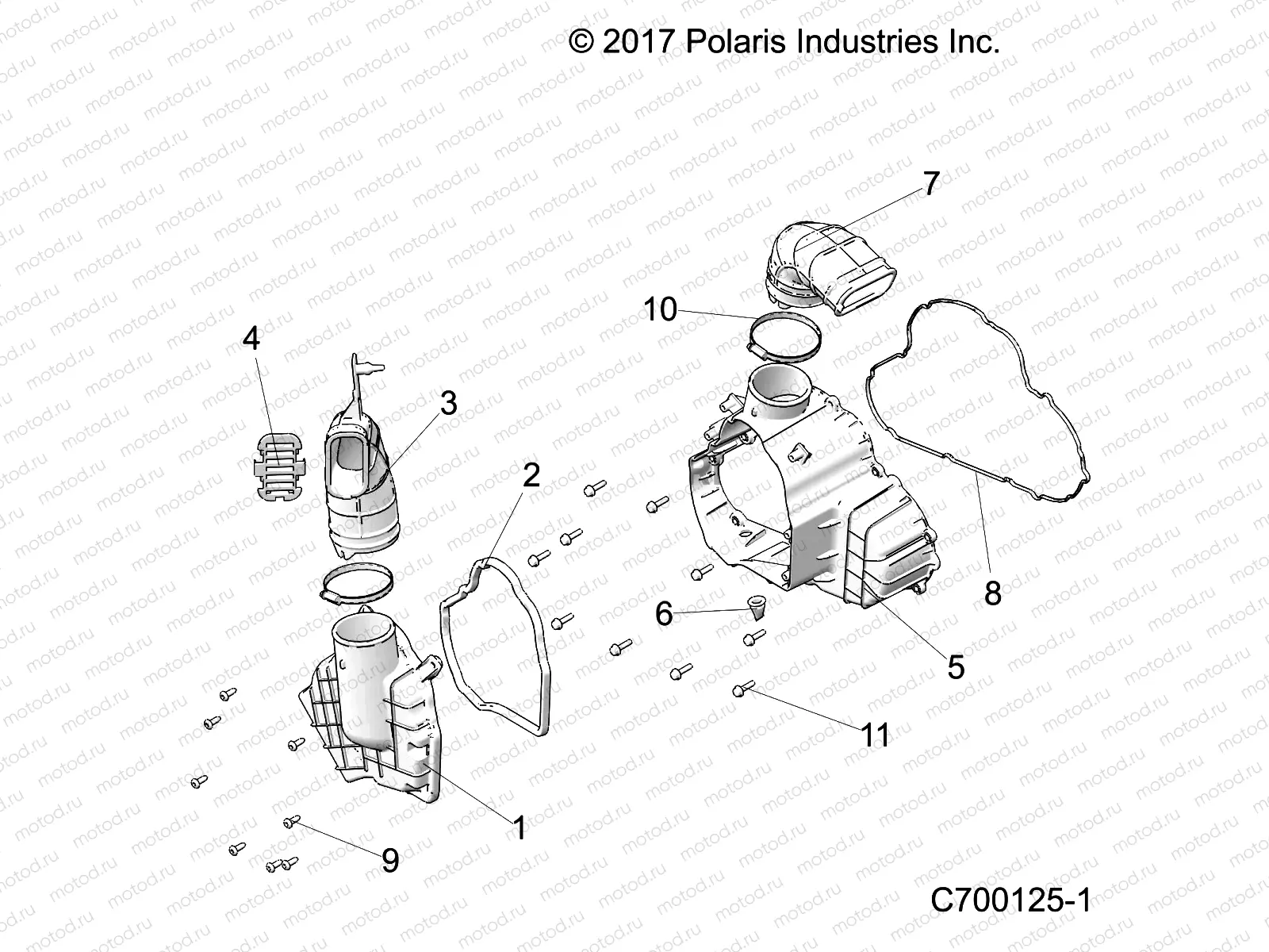 ENGINE | ENGINE, ALTERNATOR  COVER HVAC - R19RSU99AS/BS (C700125-1)