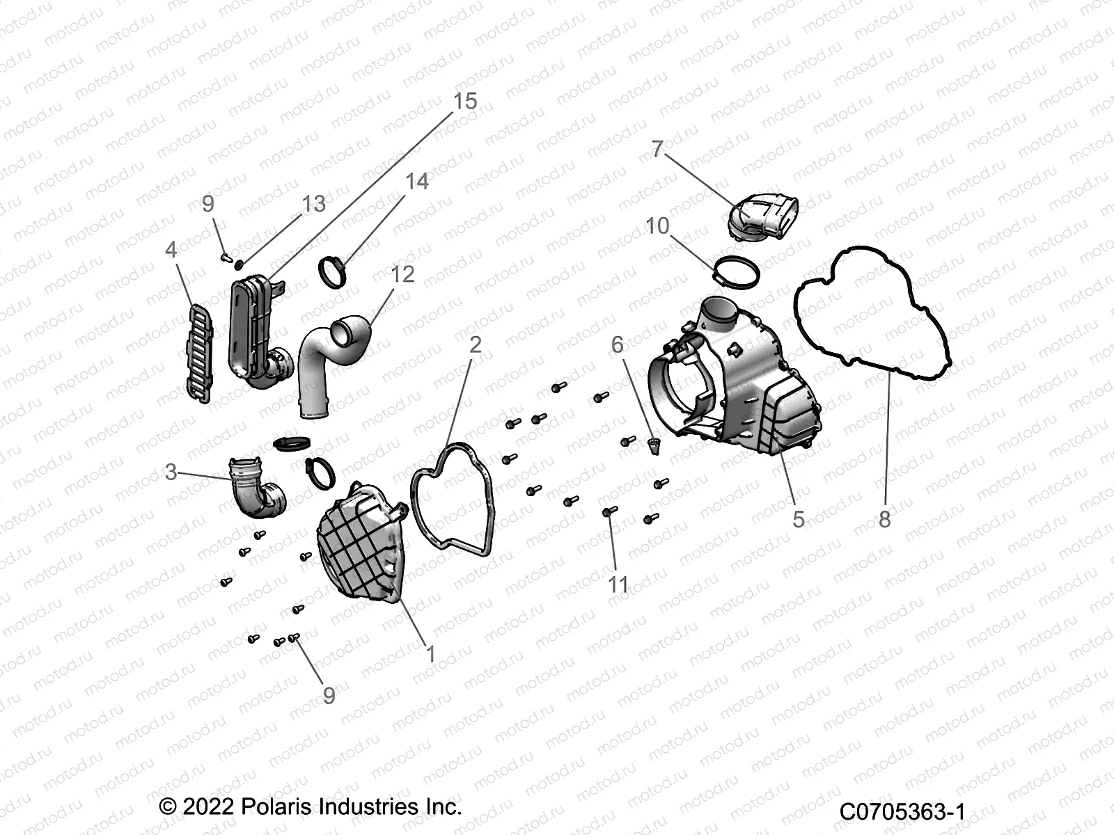 ENGINE | ENGINE, ALTERNATOR  COVER HVAC - R23RSY99A9/AJ/AK/AX/B9/BJ/BK/BX (C0705363-1)