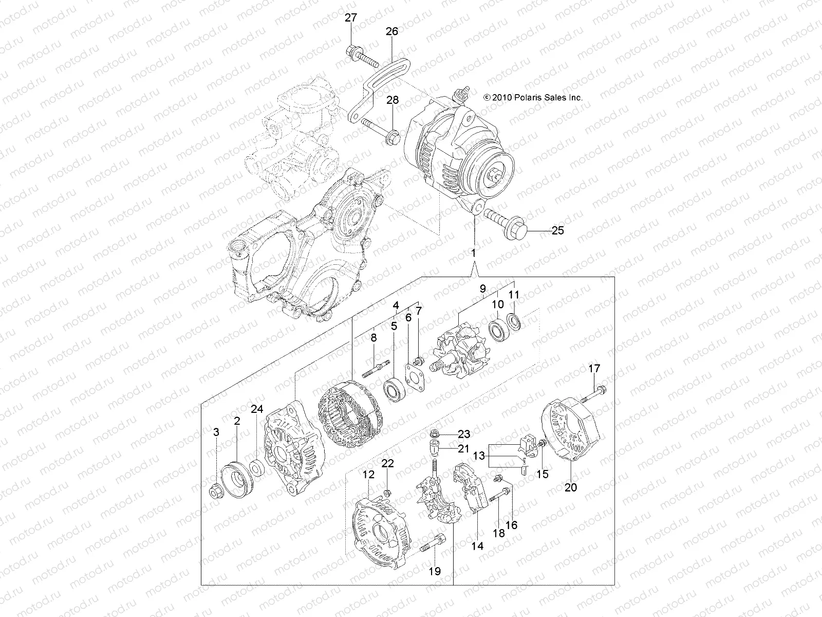 ENGINE | ENGINE, ALTERNATOR - R13WH90DG (49RGRALTERNATOR11DCREW)