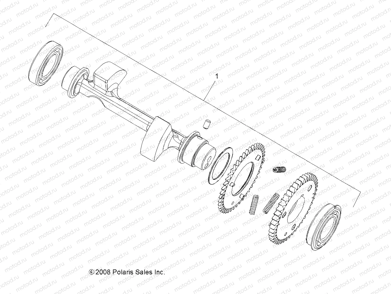 ENGINE | ENGINE, BALANCE SHAFT - A09ZN85/8X ALL OPTIONS (49ATVBALANCESHAFT09SPXP850)