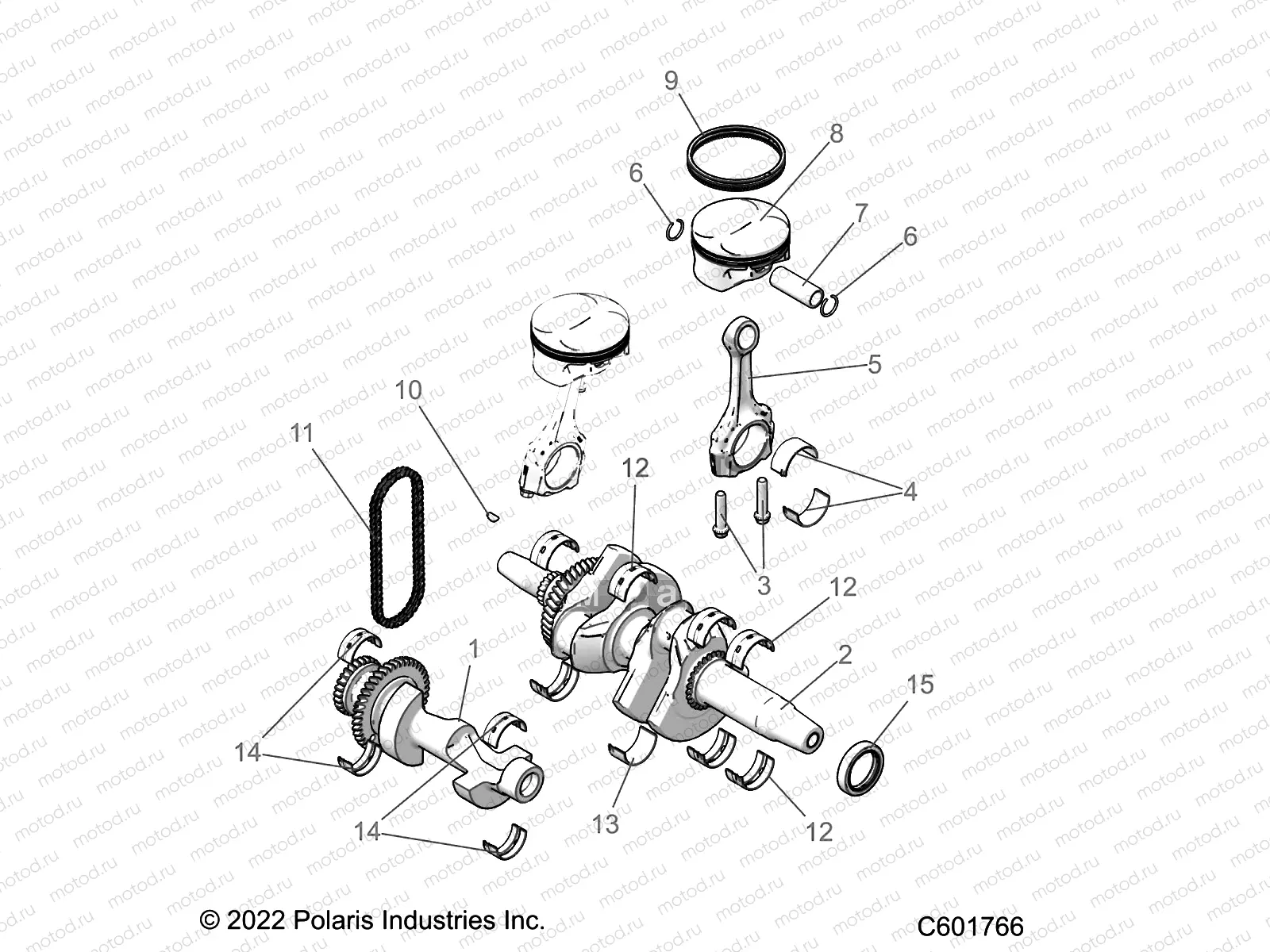 ENGINE | ENGINE, BALANCE SHAFT, CRANKSHAFT/PISTON - S23FJE9FS/9FE ALL OPTIONS (C601766)
