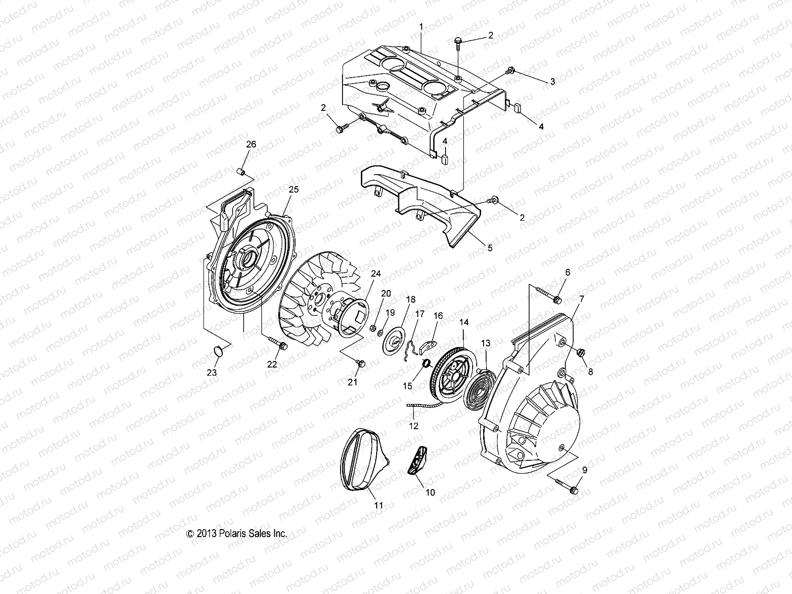 ENGINE | ENGINE, BLOWER HOUSING and RECOIL STARTER -  S21CEF5BSL (49SNOWBLOWER14550)