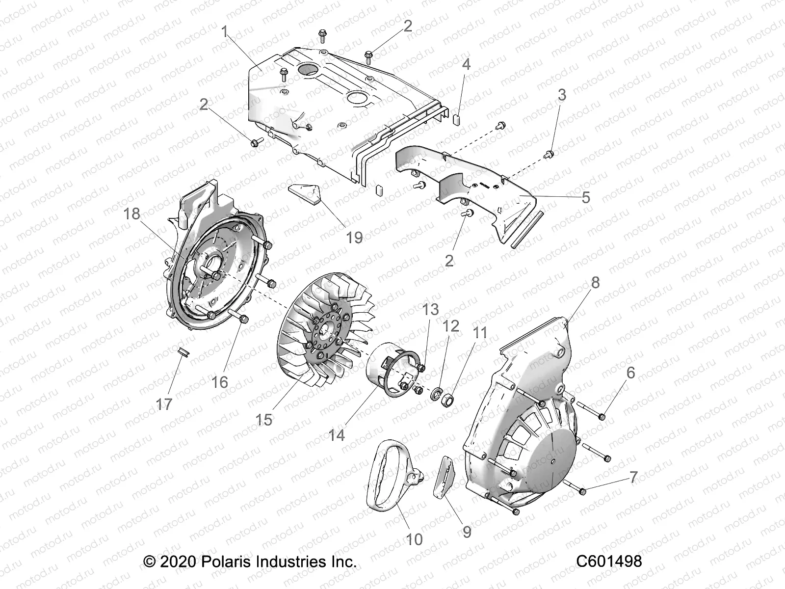 ENGINE | ENGINE, BLOWER HOUSING and RECOIL STARTER -  S22CBA5TSL (C601498)