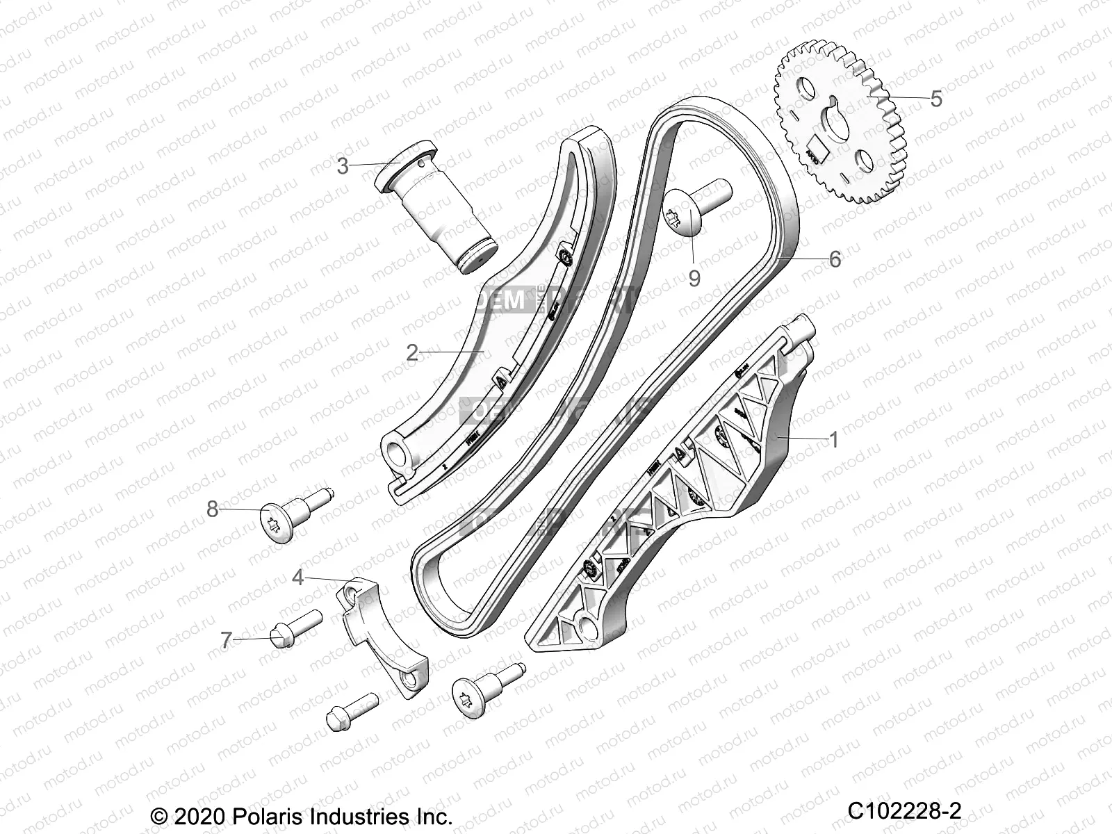 ENGINE | ENGINE, CAM CHAIN and SPROCKET - A21SEA50A1/A5/CA1/CA5 (C102228-2)
