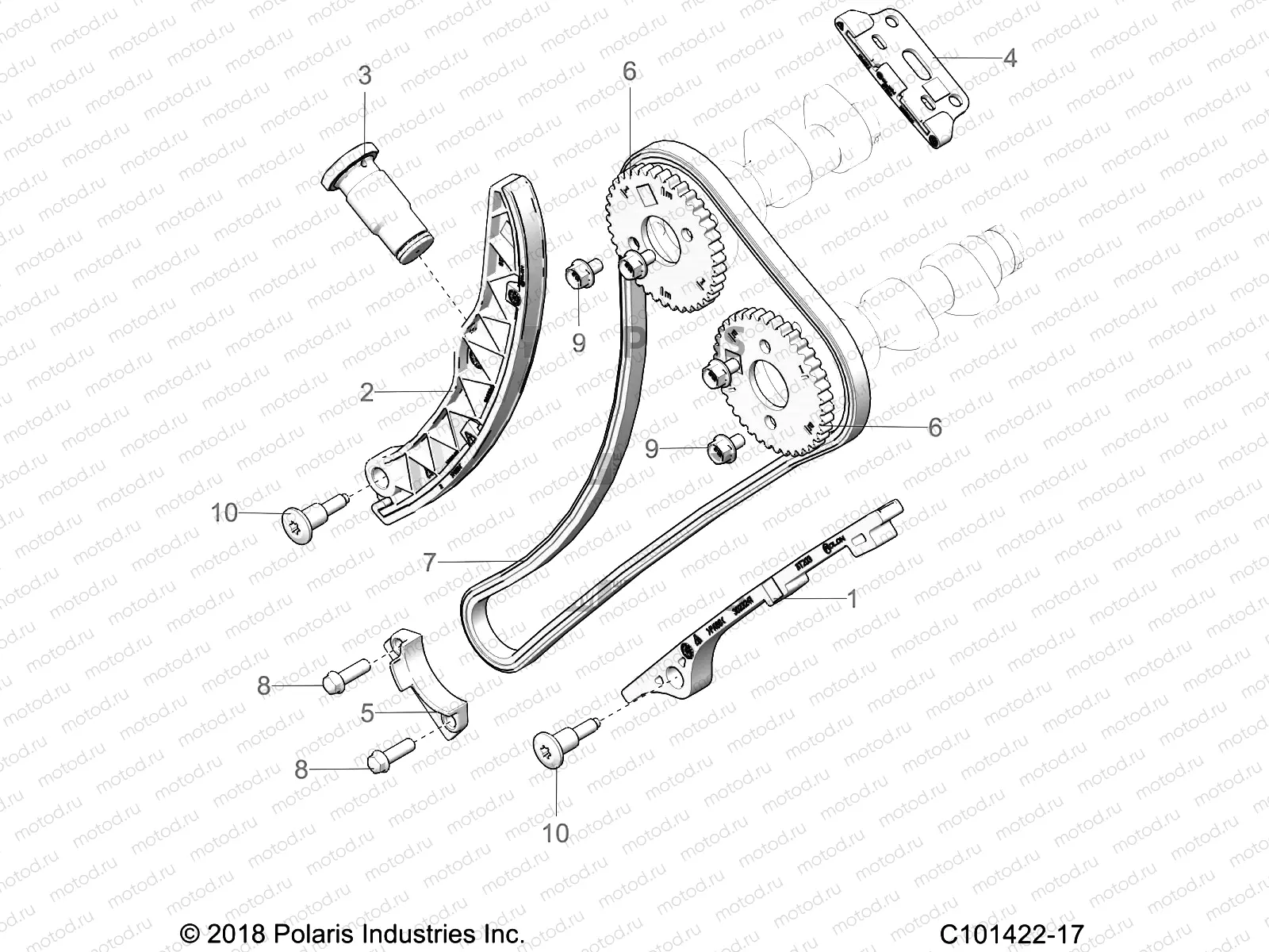 ENGINE | ENGINE, CAM CHAIN and SPROCKET - A21SEA57A1/A3/A5/A7/A9 (C101422-17)