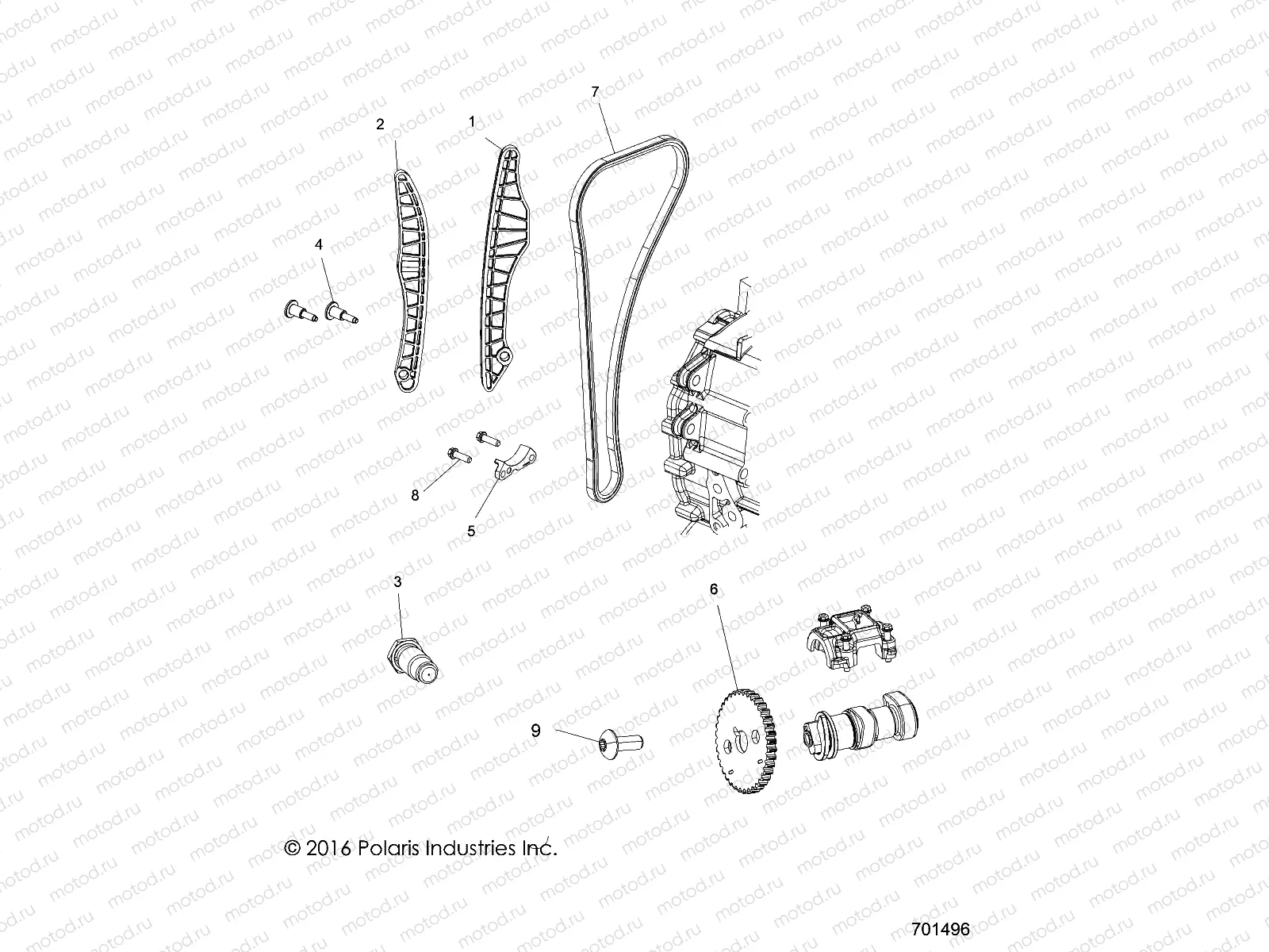 ENGINE | ENGINE, CAM CHAIN and SPROCKET - R17RMA50A4/A1 (701496)