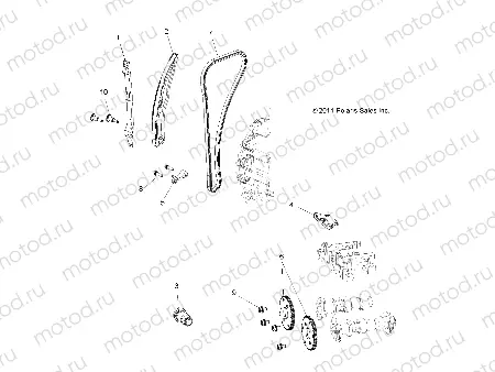 ENGINE | ENGINE, CAM CHAIN and SPROCKET - R22MAU57B5 (49RGRCAM12RZR570)