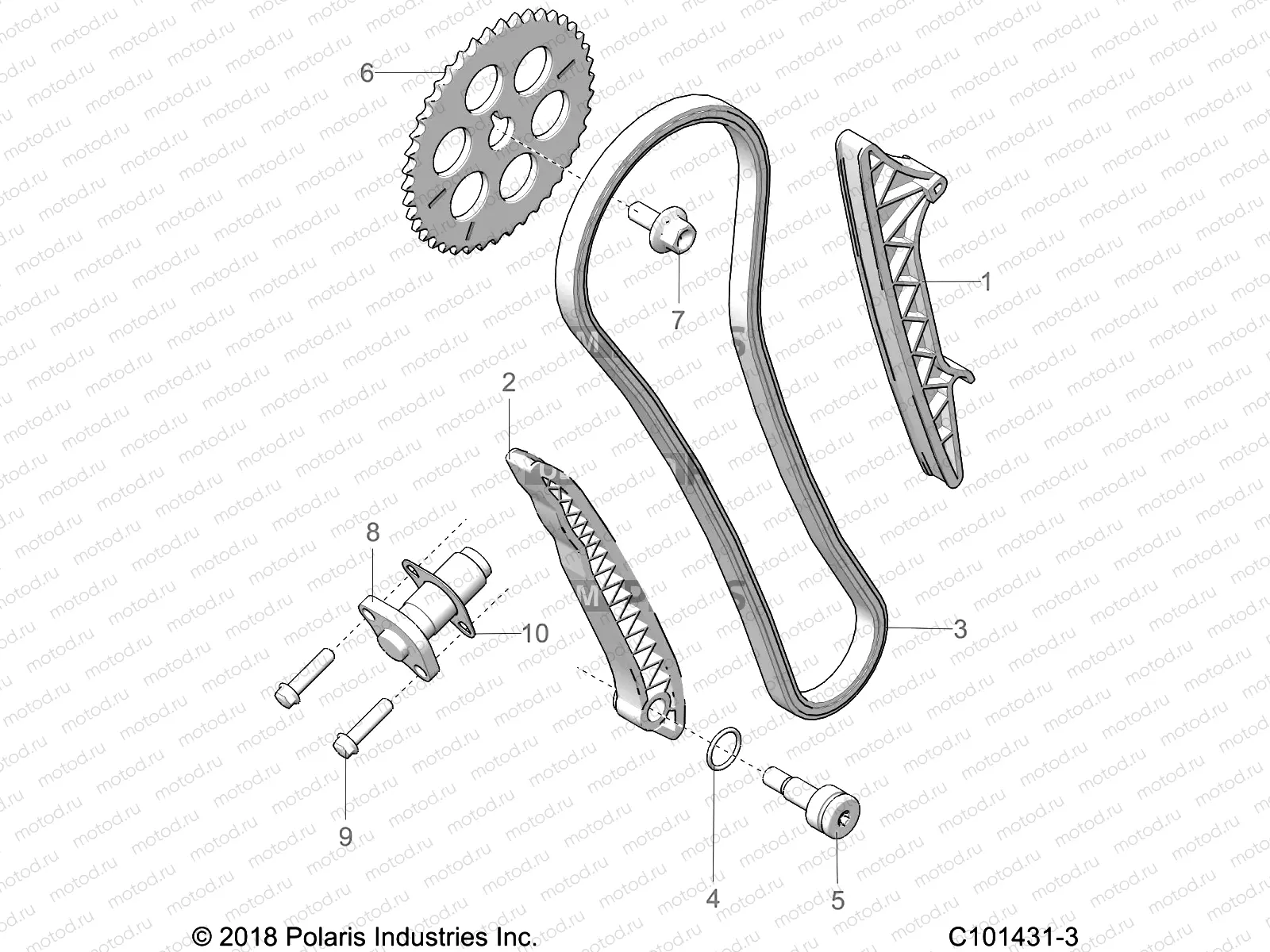 ENGINE | ENGINE, CAM CHAIN AND TENSIONER - A21SXZ85AN (C101431-3)