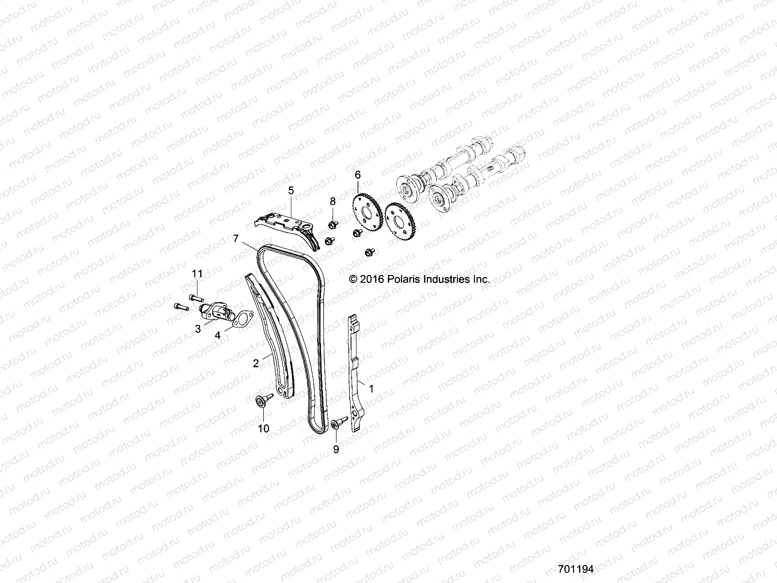 ENGINE | ENGINE, CAM CHAIN AND TENSIONER - Z17VFE99NM (701194)