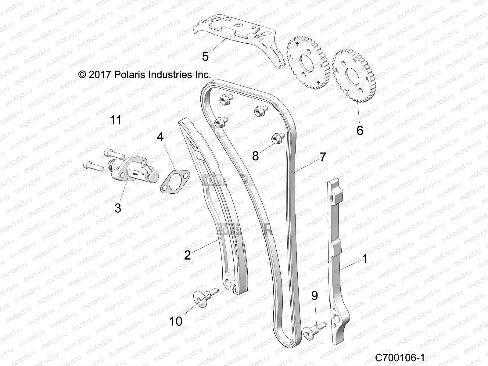 ENGINE | ENGINE, CAM CHAIN AND TENSIONER - Z23ASE99F4/S99C4/F4 (C700106-1)
