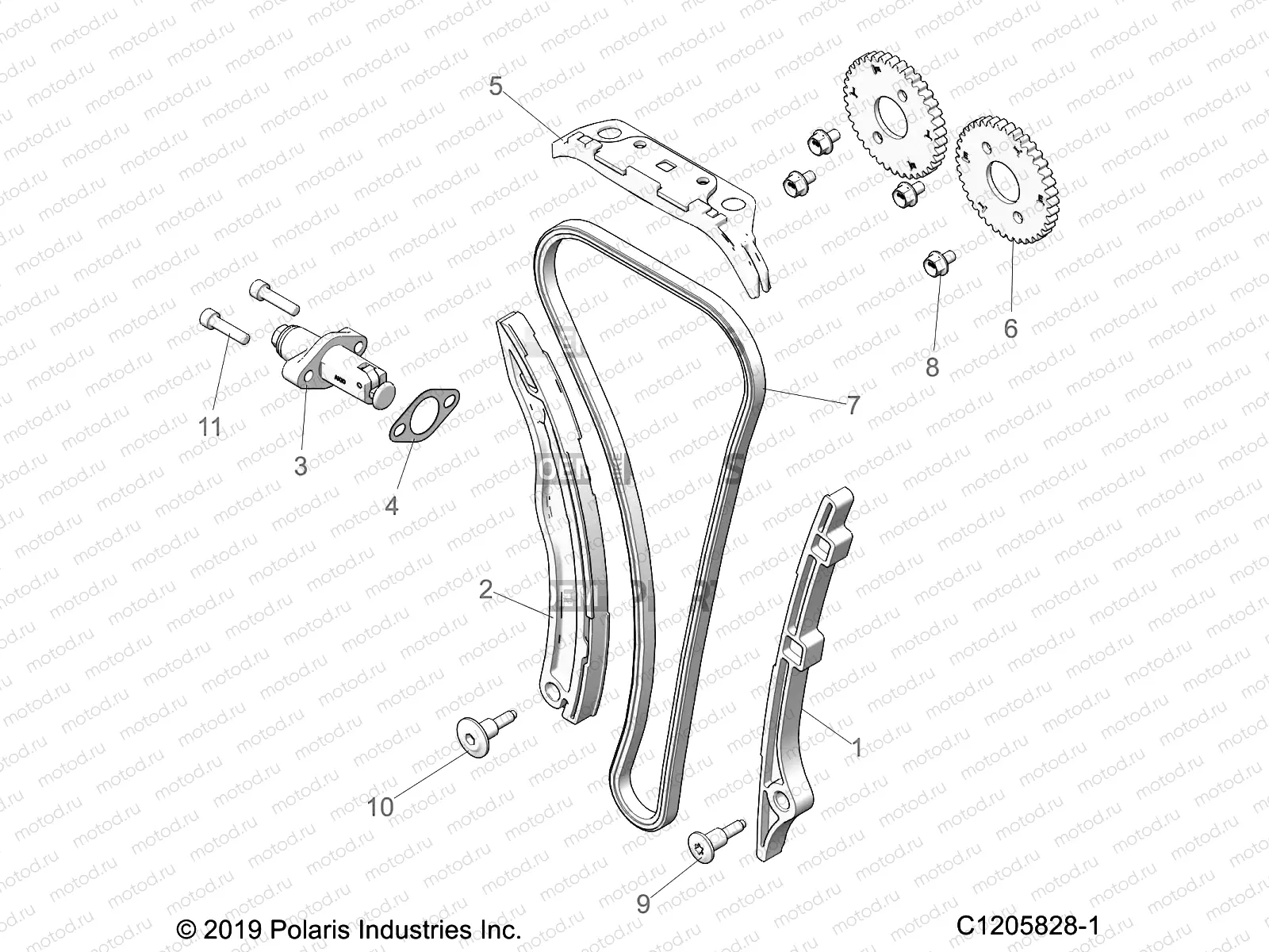 ENGINE | ENGINE, CAM CHAIN AND TENSIONER - Z23N4K99A/99B (C1205828-1)