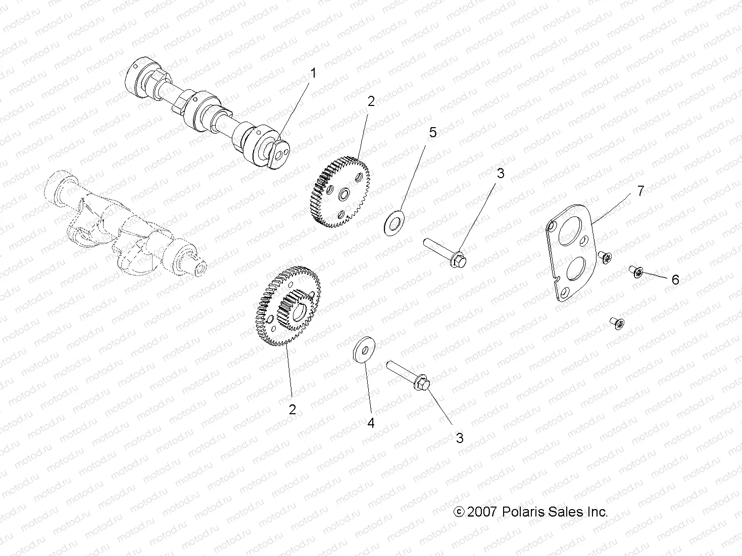 ENGINE | ENGINE, CAMSHAFT and GEARS - A15S6A76FA (49ATVCAMSHAFT08SP800EFI)