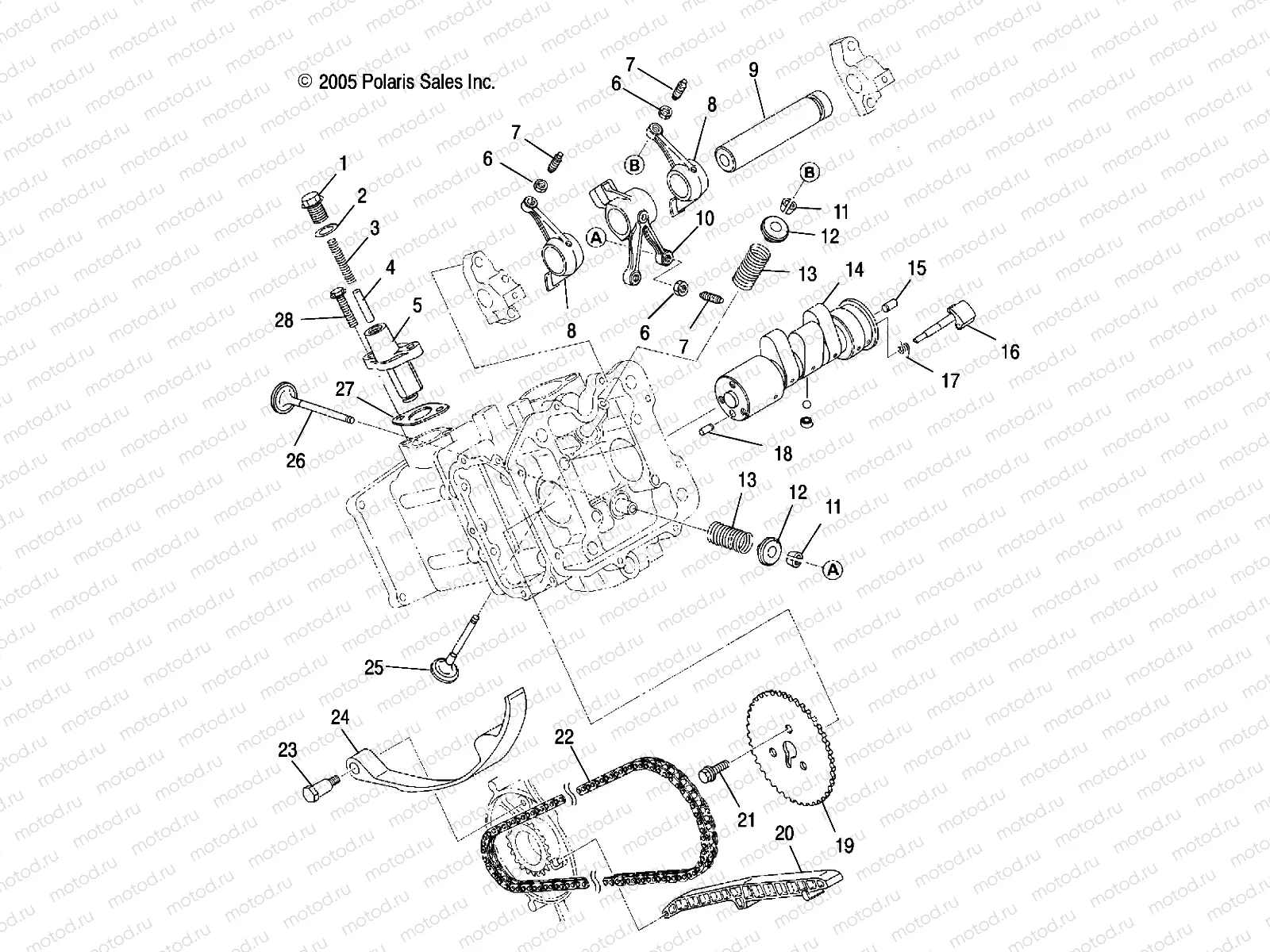 ENGINE | ENGINE, CAMSHAFT and VALVES - R08RH50AF/AR/AT (4999203249920324D14)