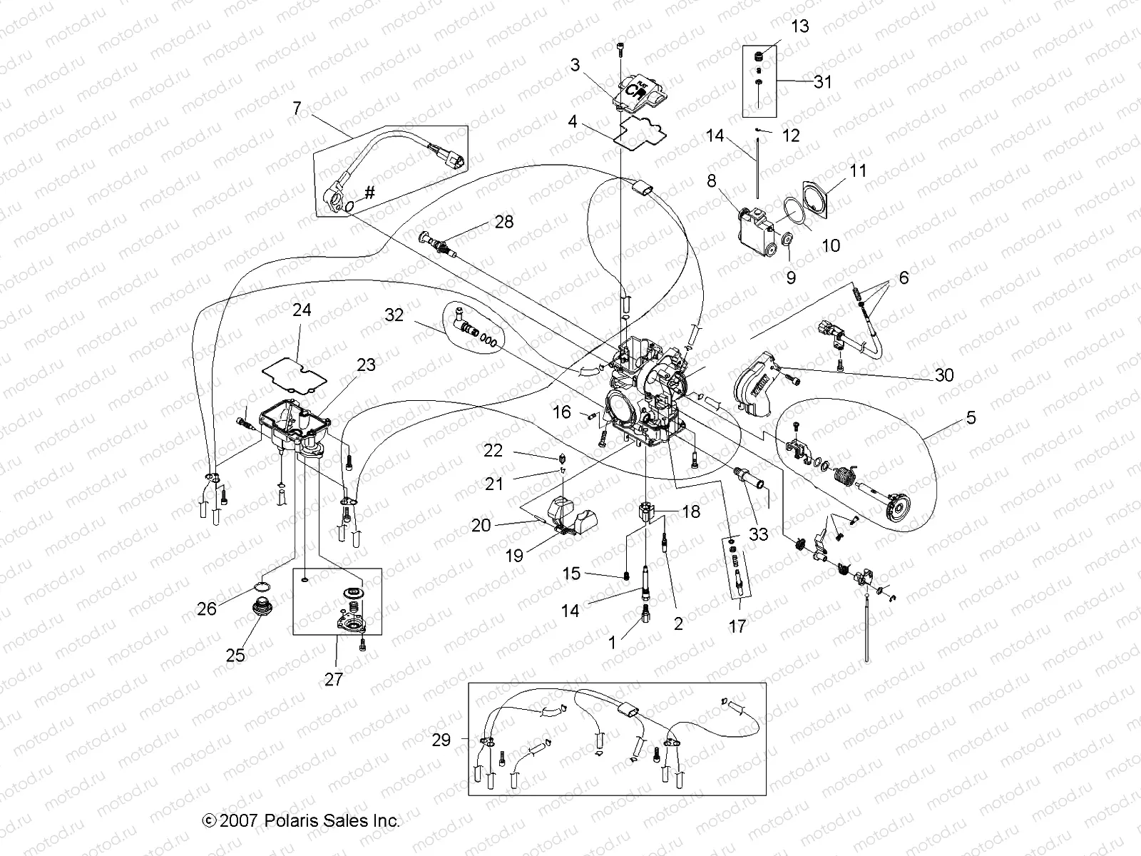 ENGINE | ENGINE, CARBURETOR - A10GJ45AA (49ATVCARB08OUT450S)