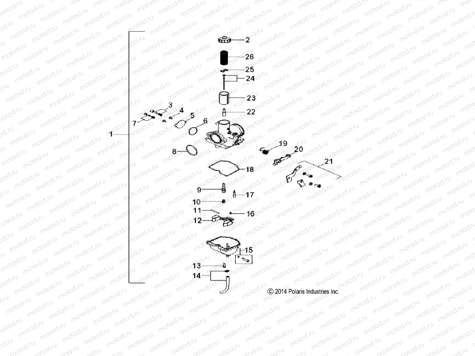 ENGINE | ENGINE, CARBURETOR - A21YAP20A4/N4/CA4 (49ATVCARB15PHX)