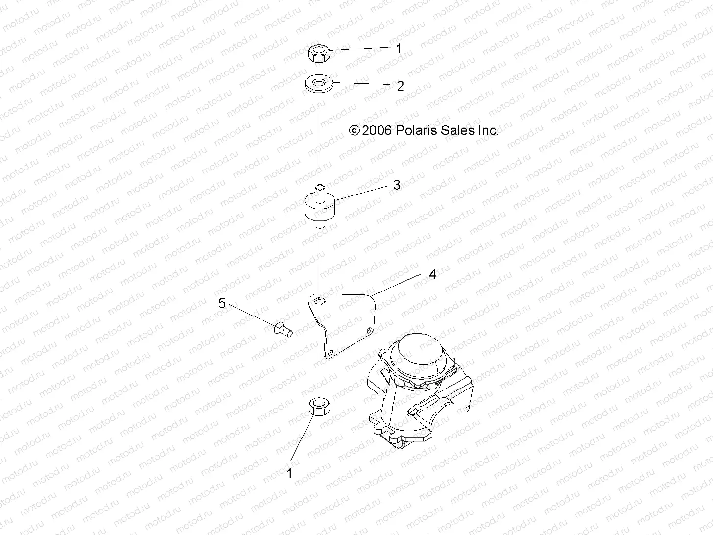 ENGINE | ENGINE, CARBURETOR BRACKET - A07CA32AA (49ATVCARBBRKTBOSS)