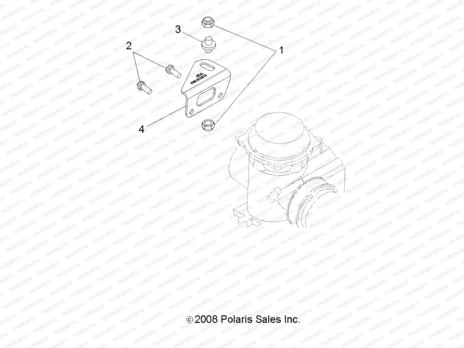 ENGINE | ENGINE, CARBURETOR BRACKET - A11NG50AA (49ATVCARBBRKT10TBLZR)