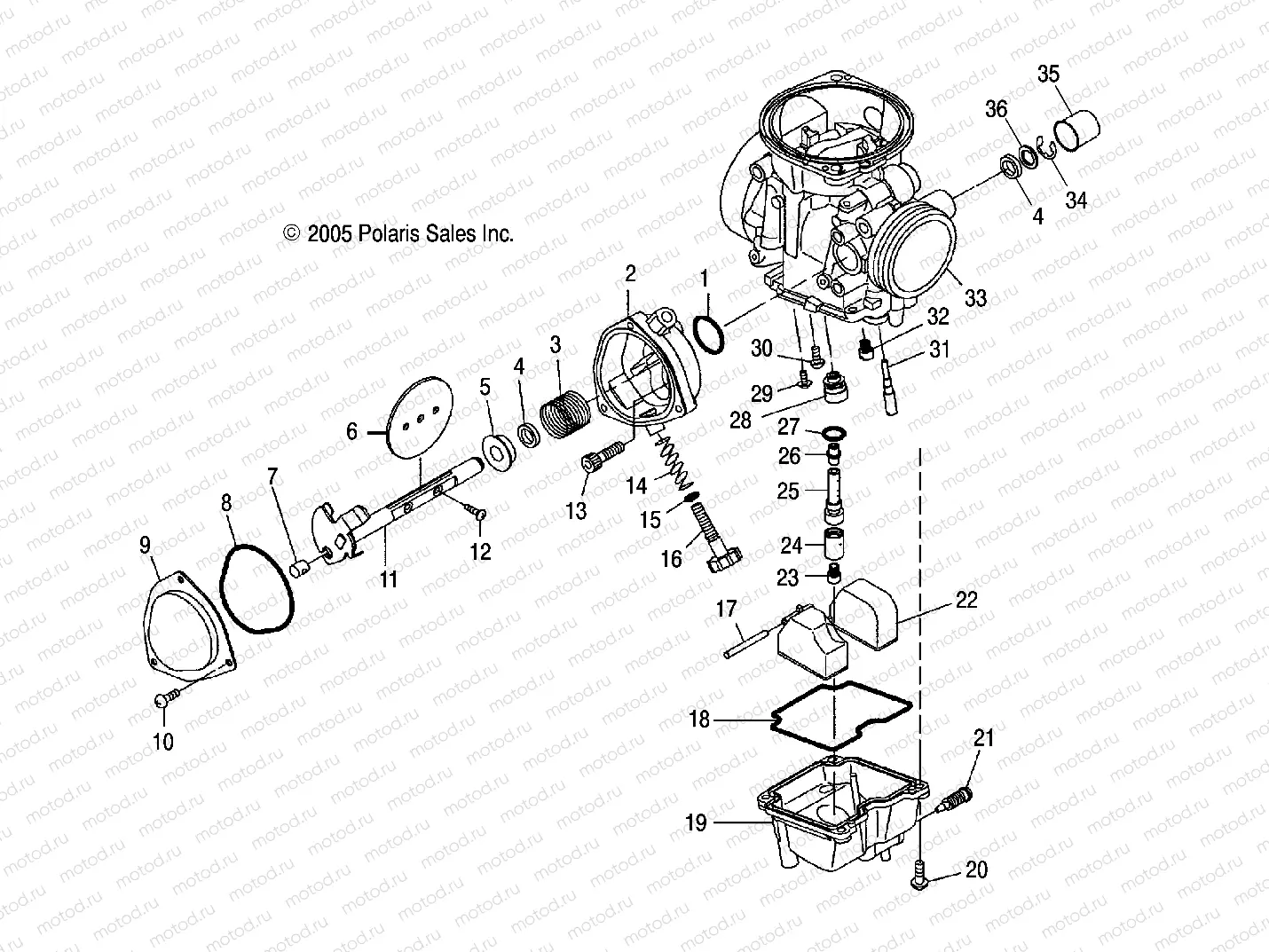 ENGINE | ENGINE, CARBURETOR, LOWER - A07GP50AA/AB (4999201899920189C11)