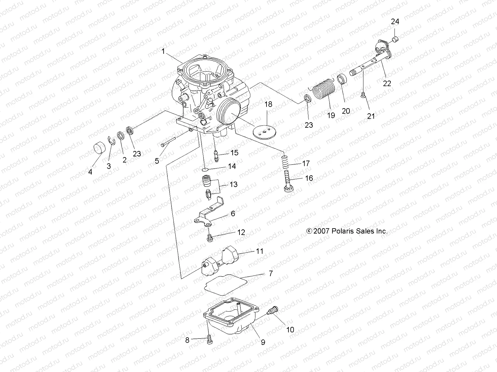 ENGINE | ENGINE, CARBURETOR, LOWER - A08BA32AA (49ATVCARB08TB)