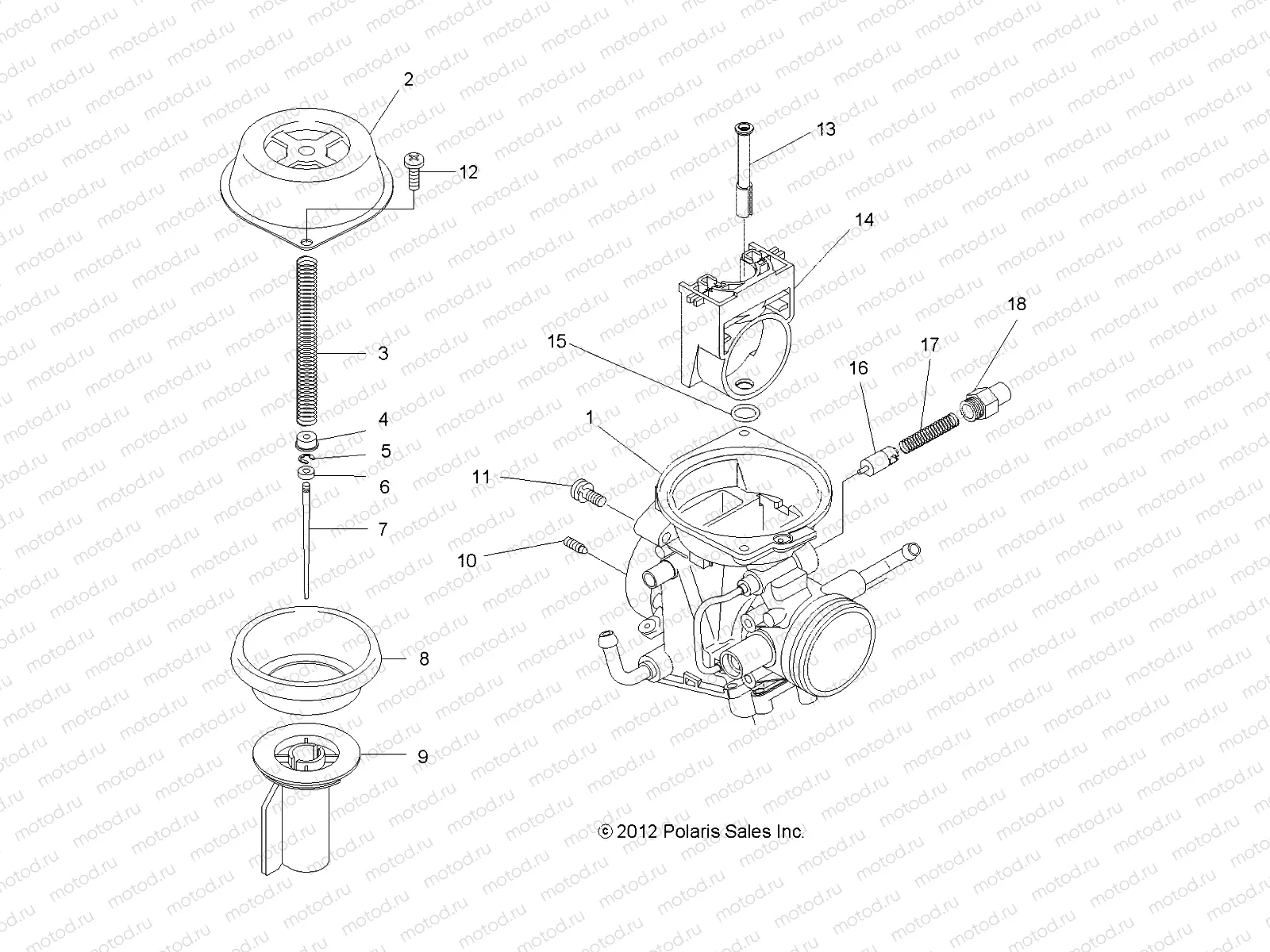 ENGINE | ENGINE, CARBURETOR, UPPER - A12NG50AA (49ATVCARBUPPER12SCRAM)