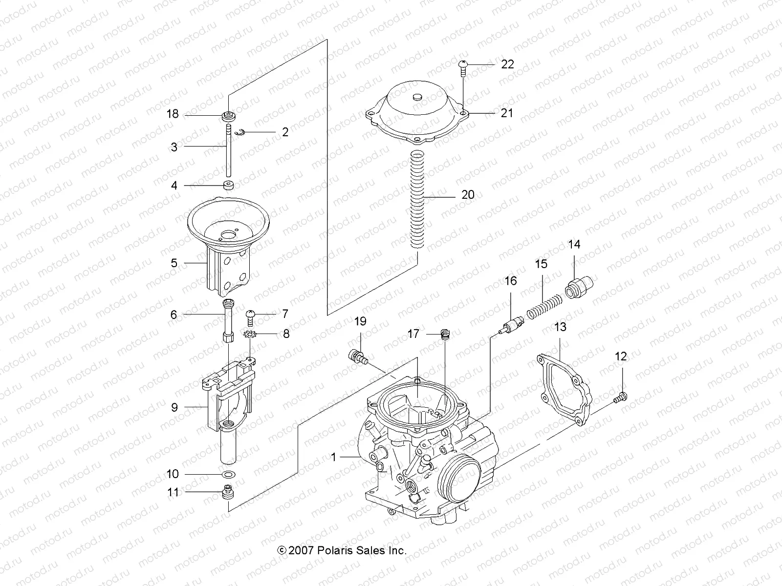 ENGINE | ENGINE, CARBURETOR, UPPER - A13EA32AA (49ATVCARBUPPER08TB)
