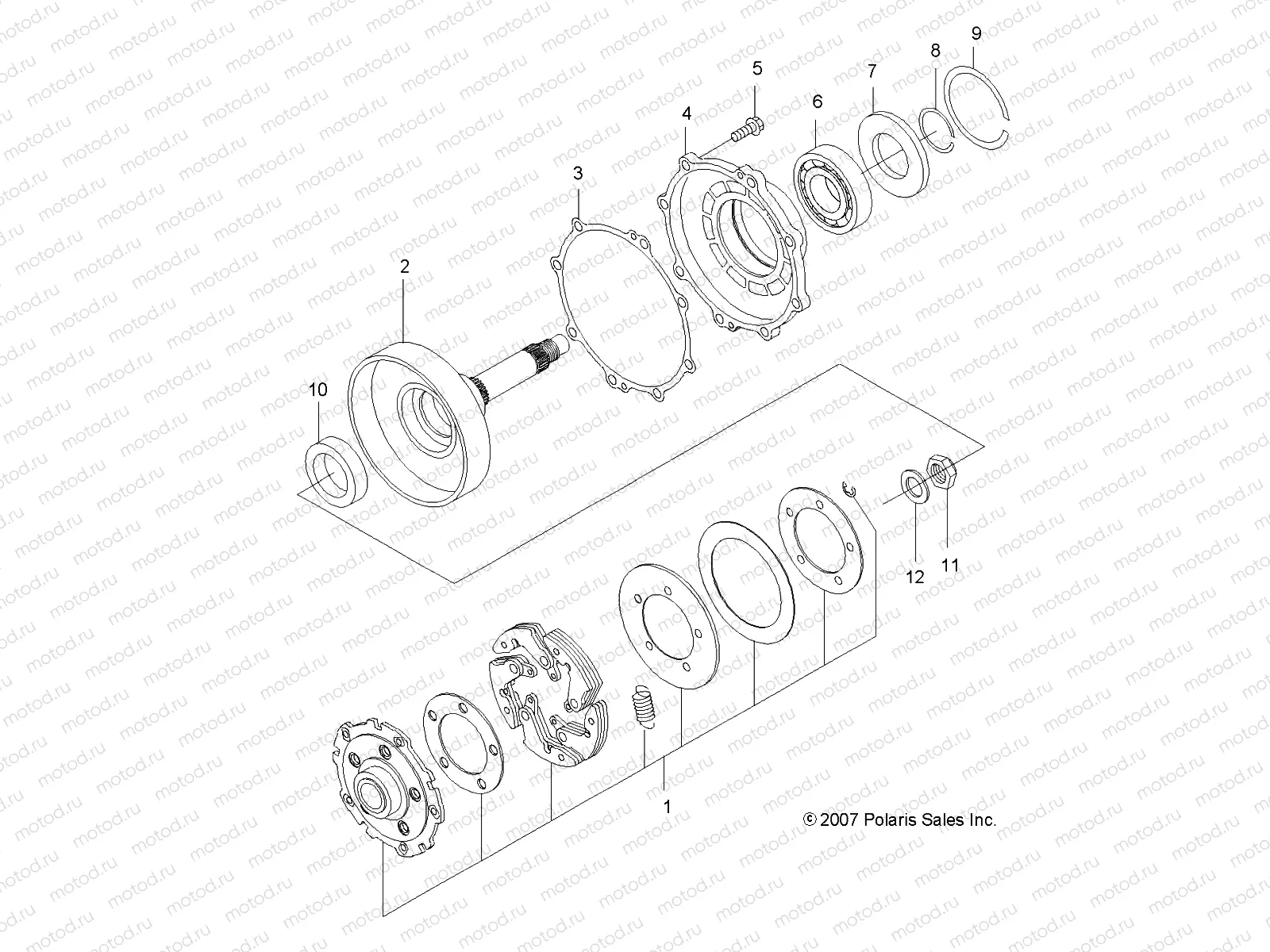 ENGINE | ENGINE, CLUTCH - A08LH46AQ/AX/AZ (49ATVCLUTCH08SP400)