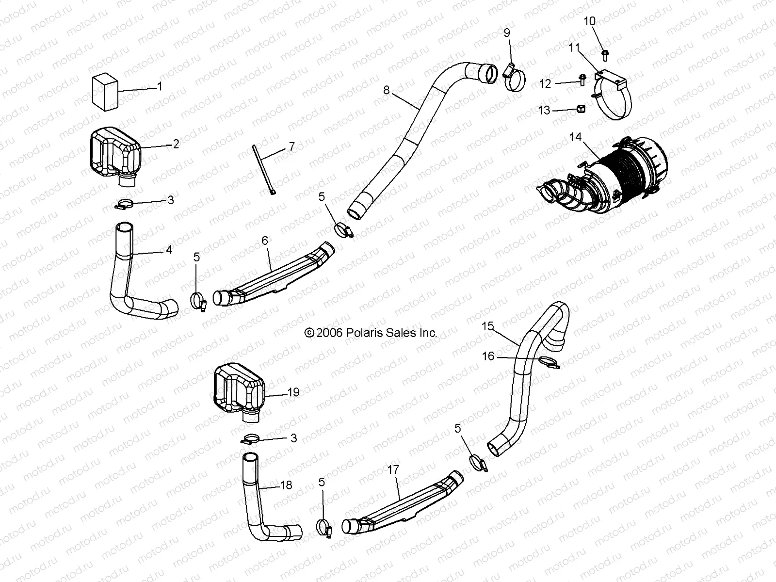 ENGINE | ENGINE, CLUTCH AIR INTAKE - R08RB50AA (49RGRAIRINTAKE08500)