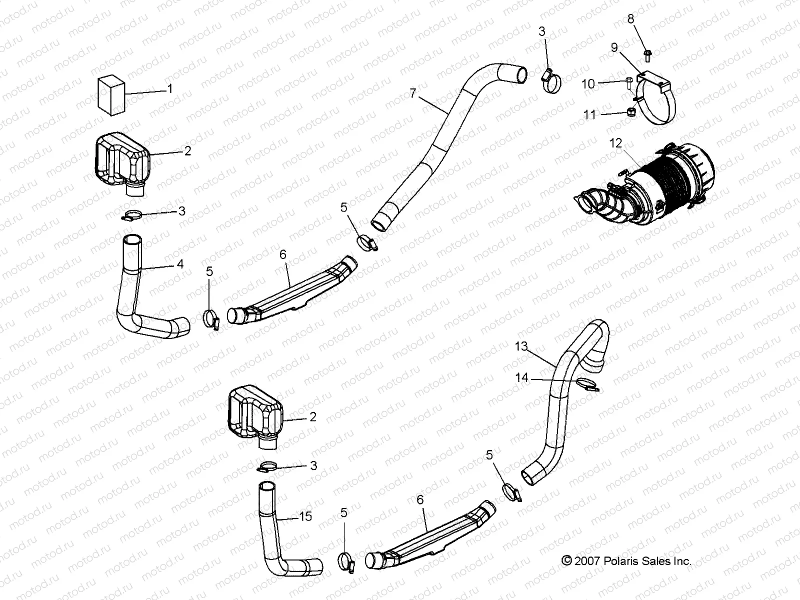 ENGINE | ENGINE, CLUTCH AIR INTAKE - R08WH68AG/AH/AK/AR (49RGRAIRINTAKE08CREW)