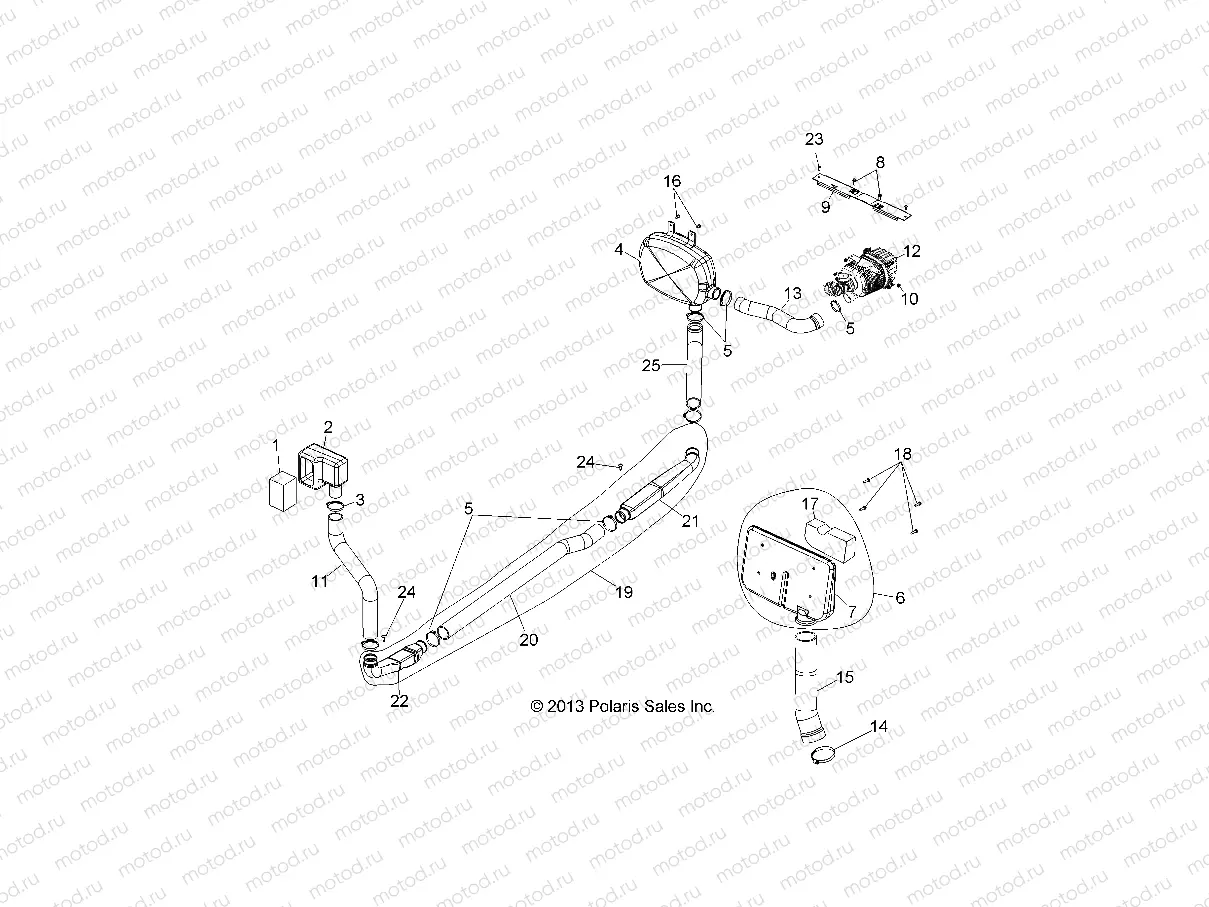 ENGINE | ENGINE, CLUTCH AIR INTAKE - R14WH76AA (49RGRAIRINTAKE14800CREW)
