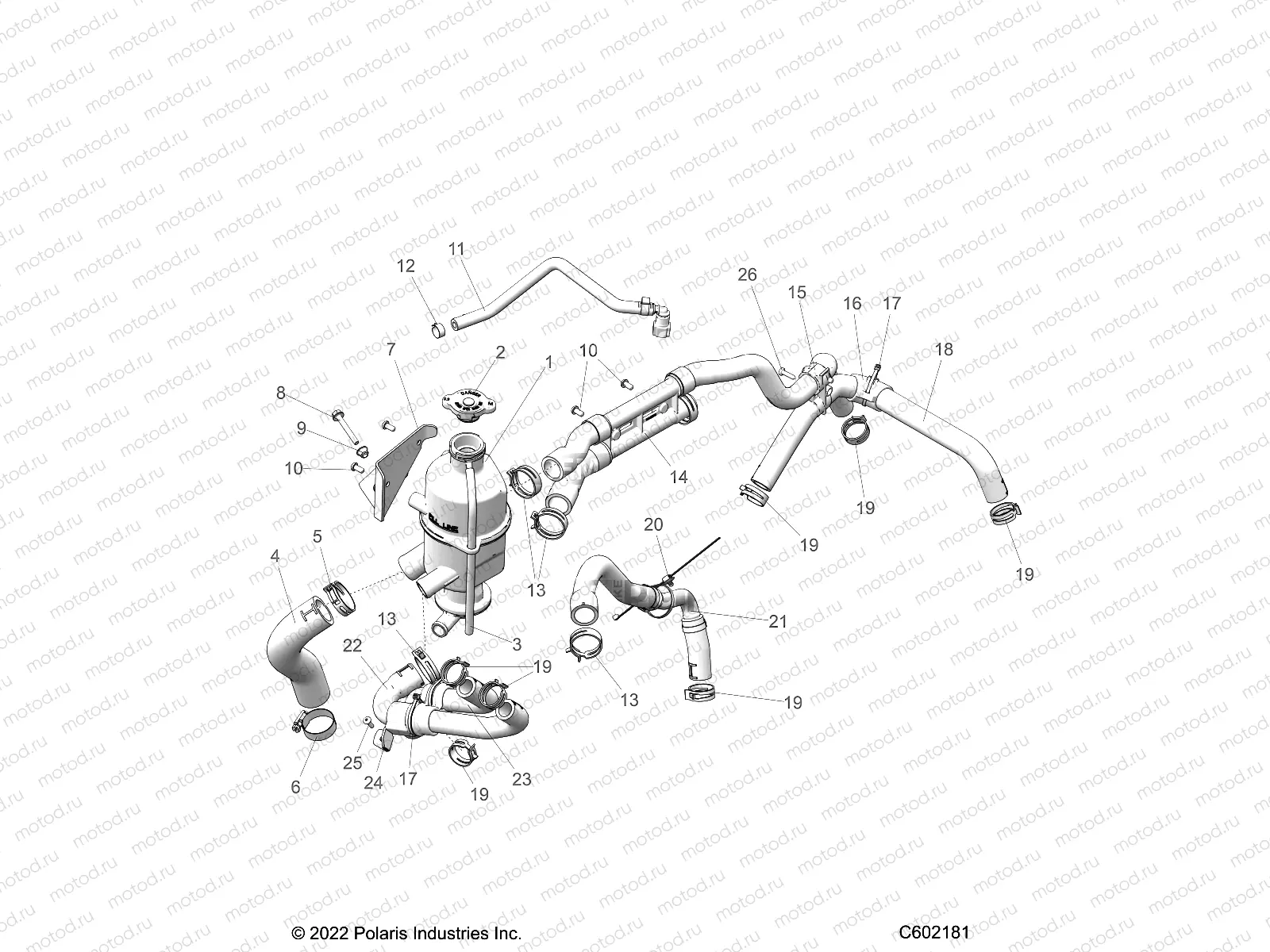 ENGINE | ENGINE, COOLANT BOTTLE AND HOSES - S23TLF9FS (C602181)