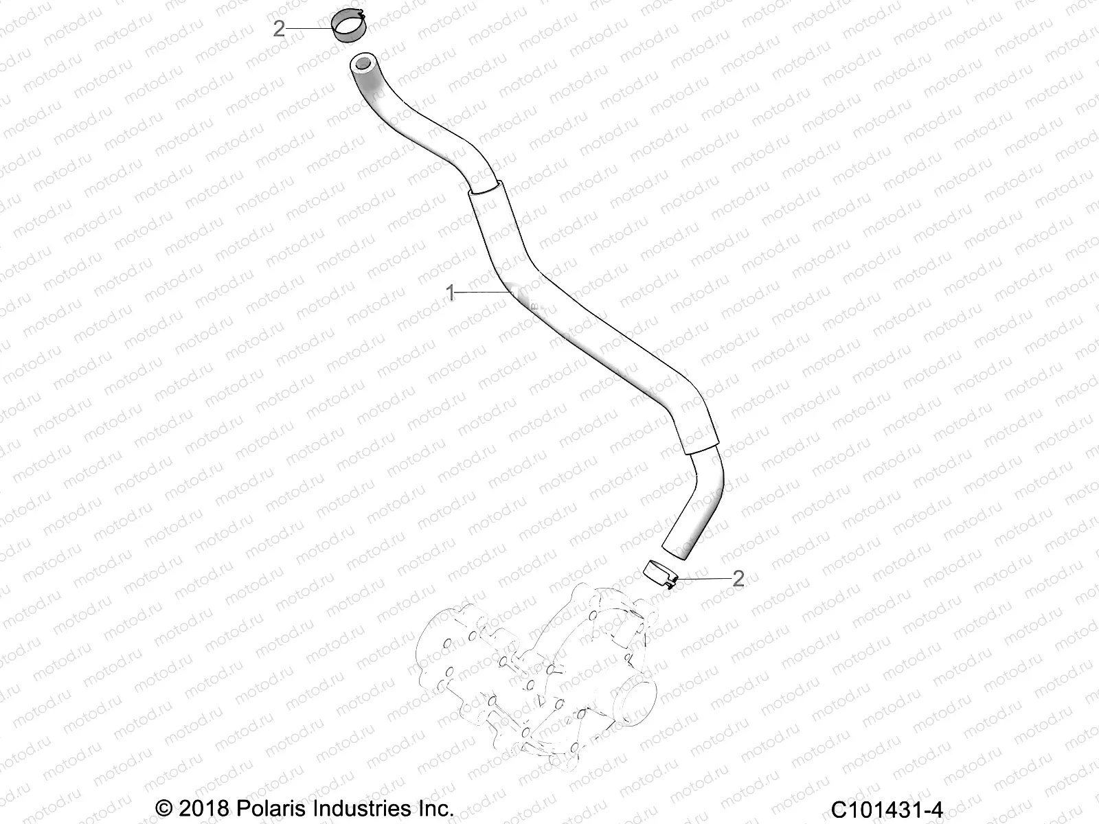 ENGINE | ENGINE, COOLING BYPASS - A21SLE95FG/S95CG/S95FG (C101431-4)