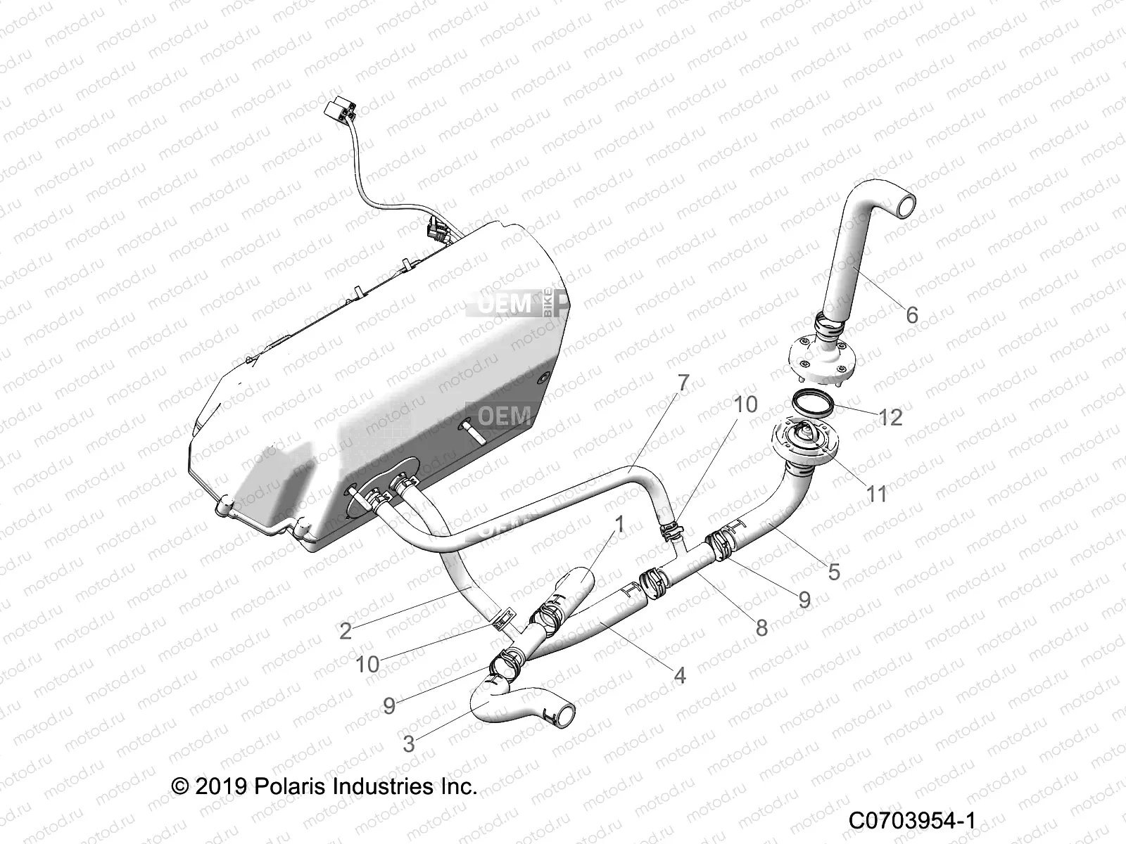 ENGINE | ENGINE, COOLING, HEATER HOSES - D22P4F99A4 (C0703954-1)