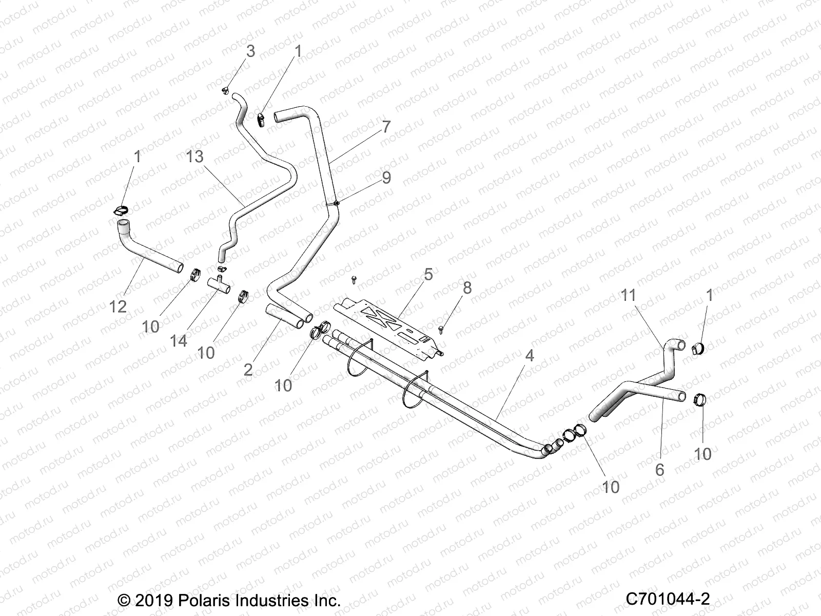 ENGINE | ENGINE, COOLING HOSES - Z20CHA57K2(C701044-2)
