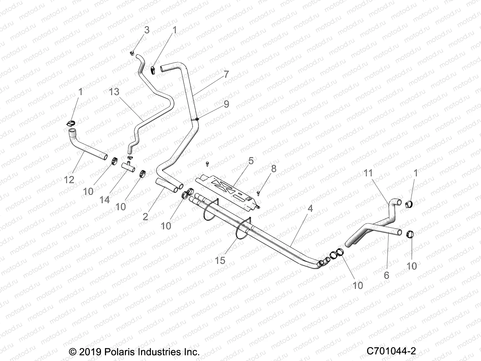 ENGINE | ENGINE, COOLING HOSES - Z21CHA57A2/K2/E57AK (C701044-2)