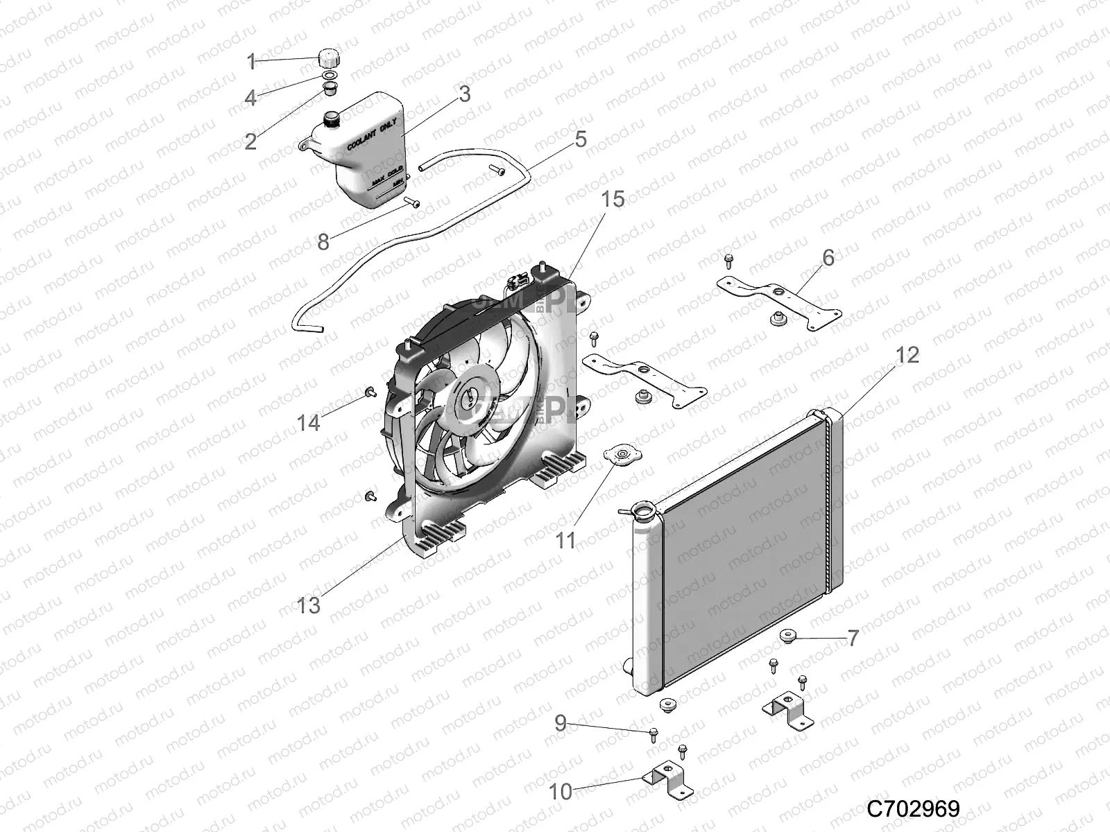 ENGINE | ENGINE, COOLING, RADIATOR - D21BBPD4B4 (C702969)