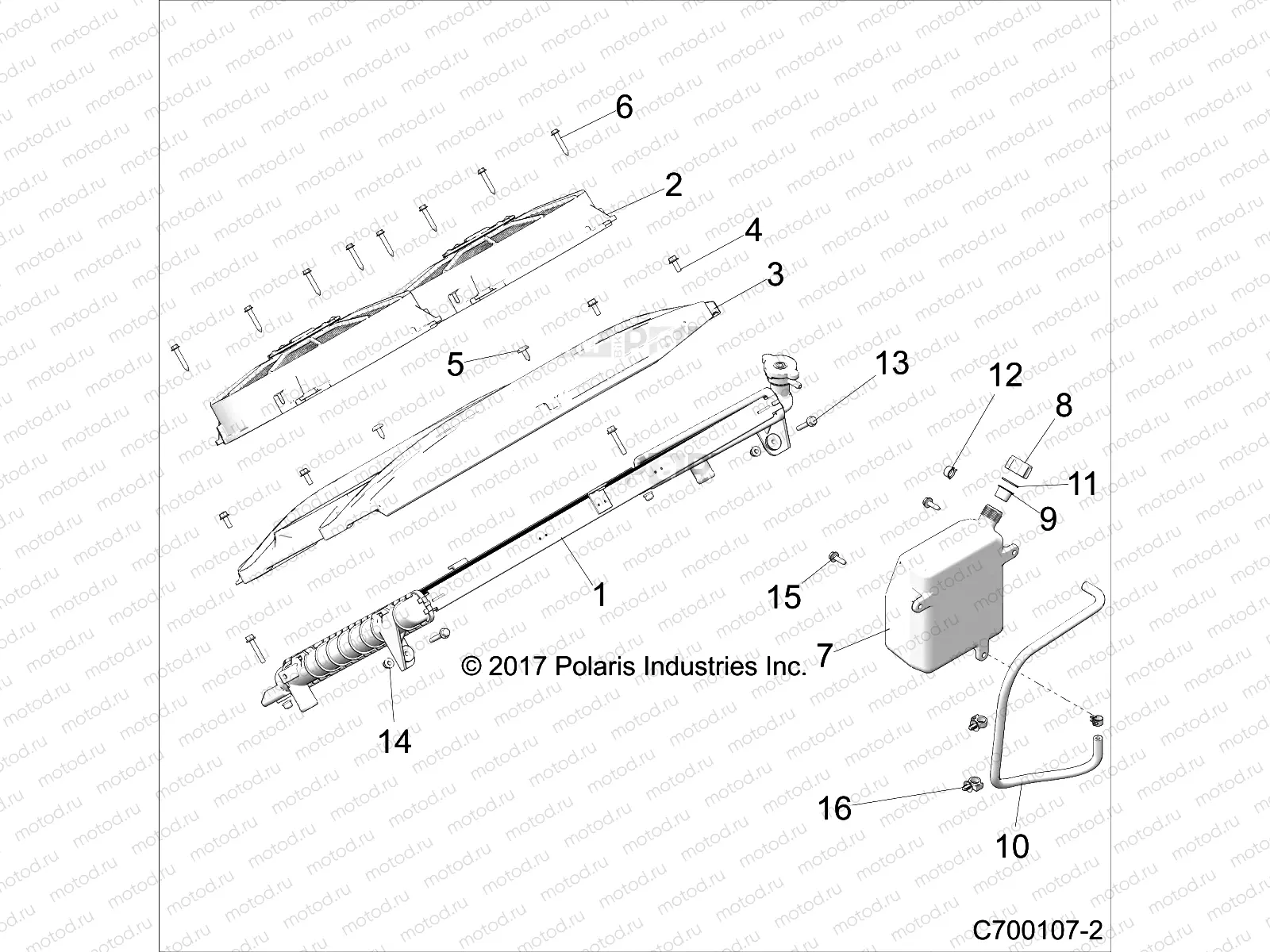 ENGINE | ENGINE, COOLING RADIATOR MOUNTING - Z22S1E99AL/BL (C700107-2)