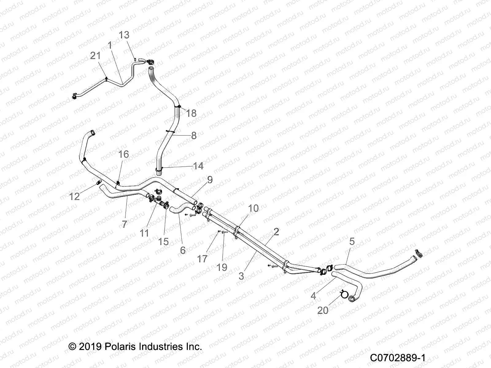 ENGINE | ENGINE, COOLING ROUTING ENGINE - Z21RAU92AN/BN (C0702889-1)