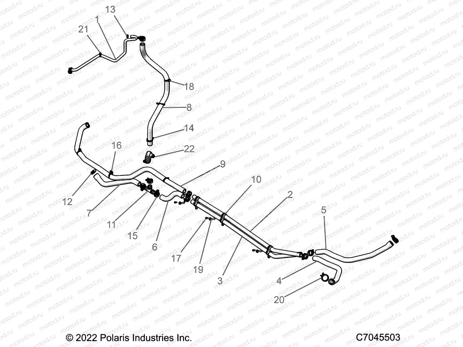 ENGINE | ENGINE, COOLING ROUTING ENGINE - Z22RAC92AF (C7045503)