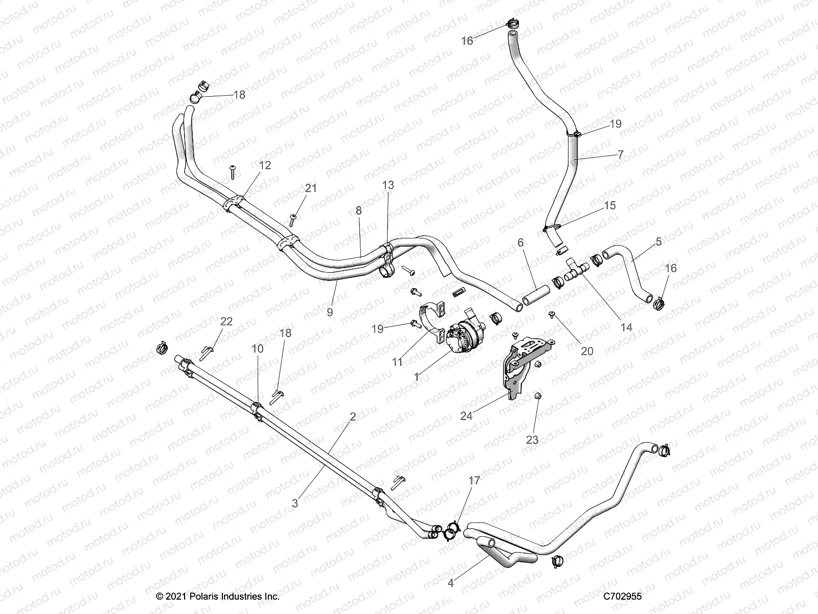 ENGINE | ENGINE, COOLING ROUTING MANIFOLD - Z23GAD92A/92B (C702955)