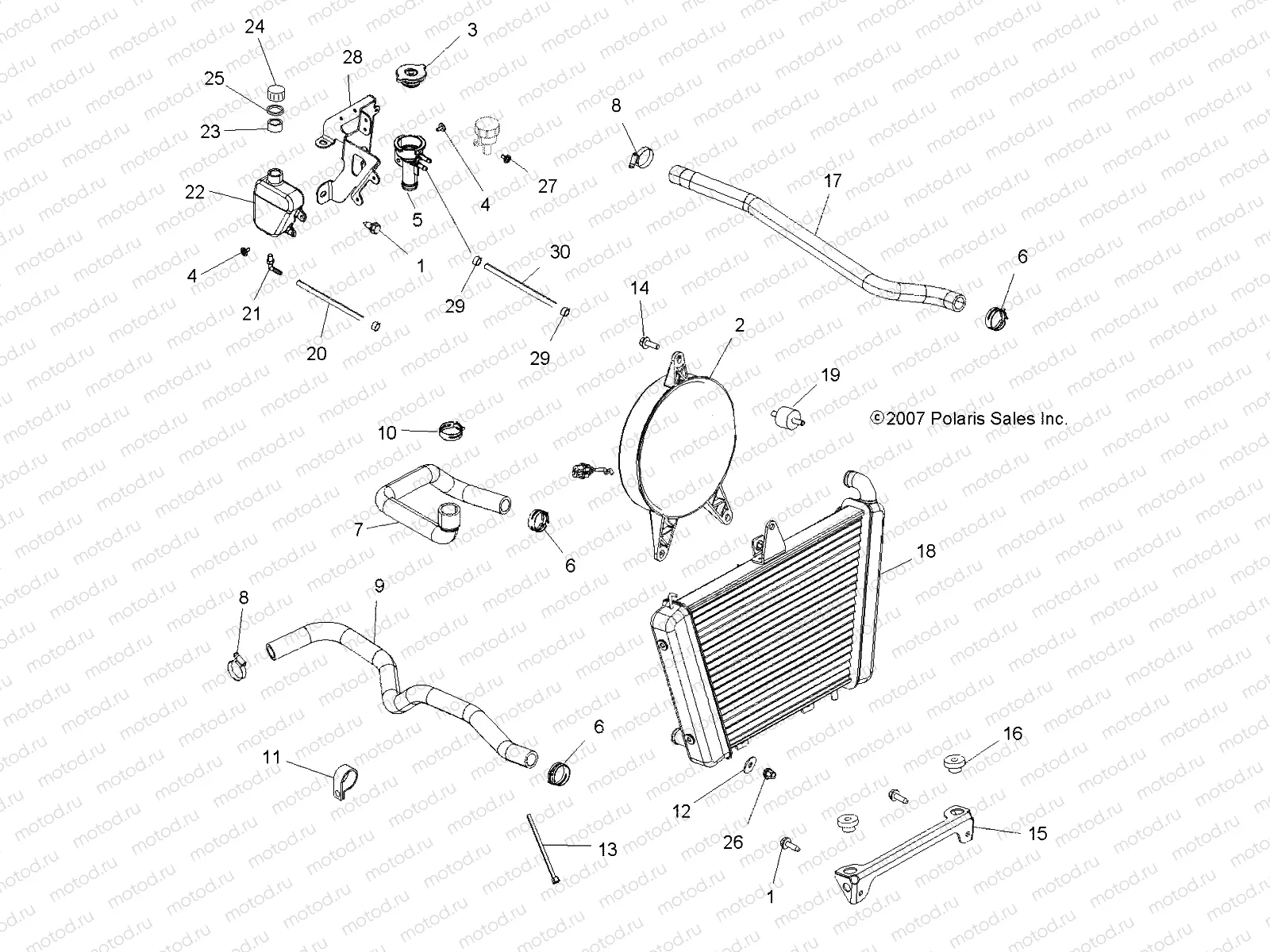 ENGINE | ENGINE, COOLING SYSTEM - A08LH46AQ/AX/AZ (49ATVCOOL08SP400)