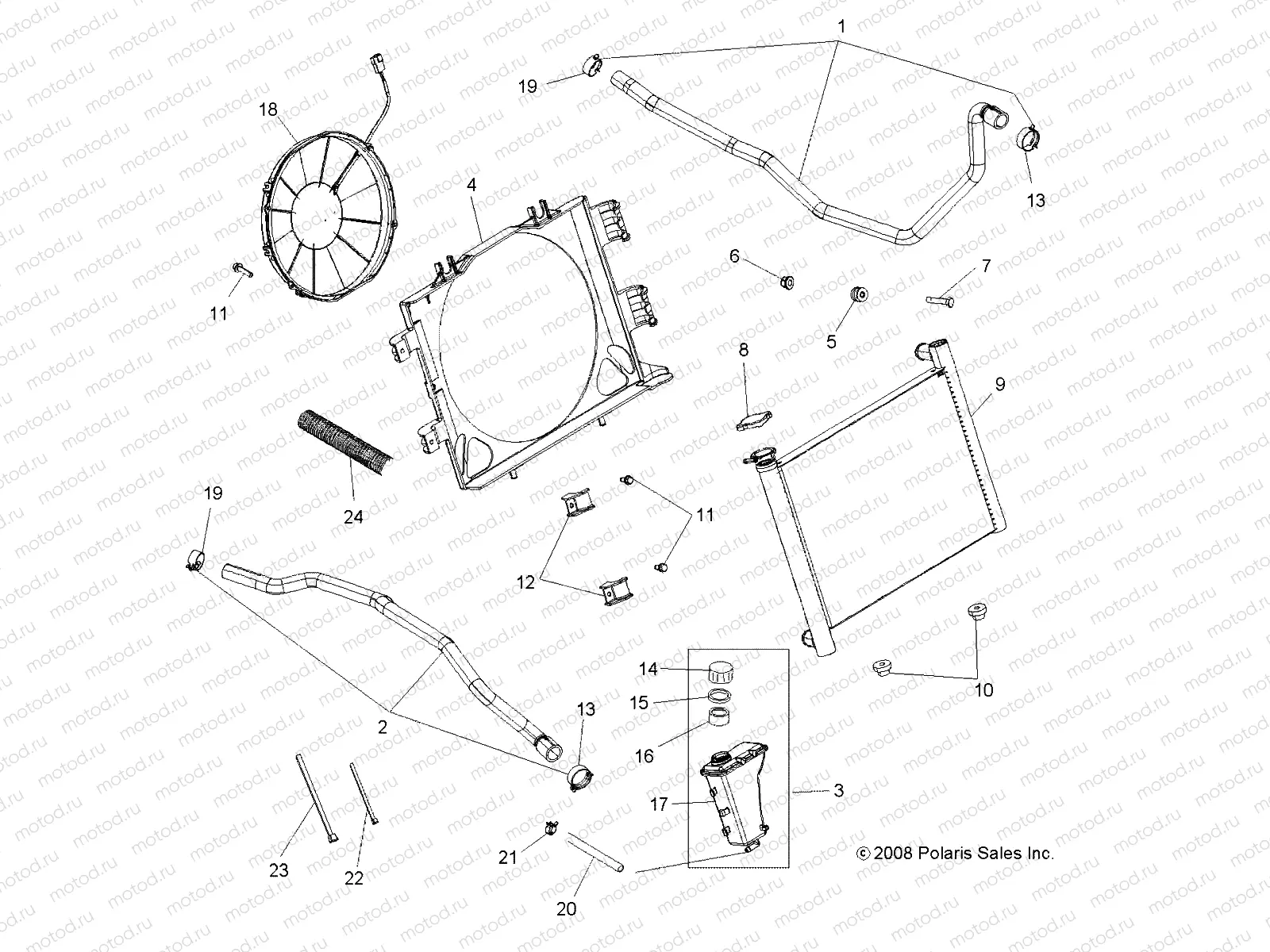 ENGINE | ENGINE, COOLING SYSTEM - A09ZN55FX (49ATVCOOL09SPXP550)