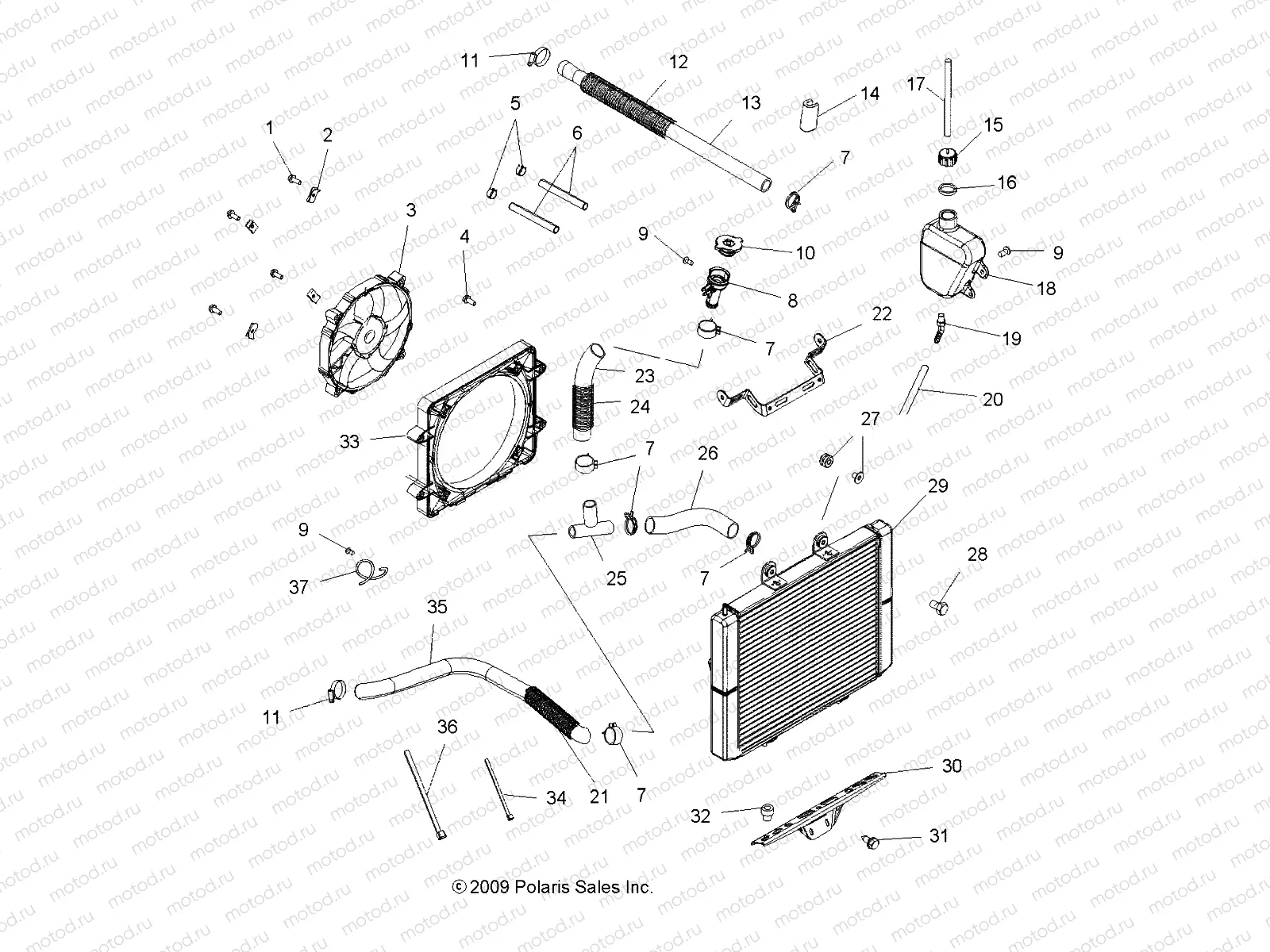 ENGINE | ENGINE, COOLING SYSTEM - A10CL76AA (49ATVCOOL106X6)