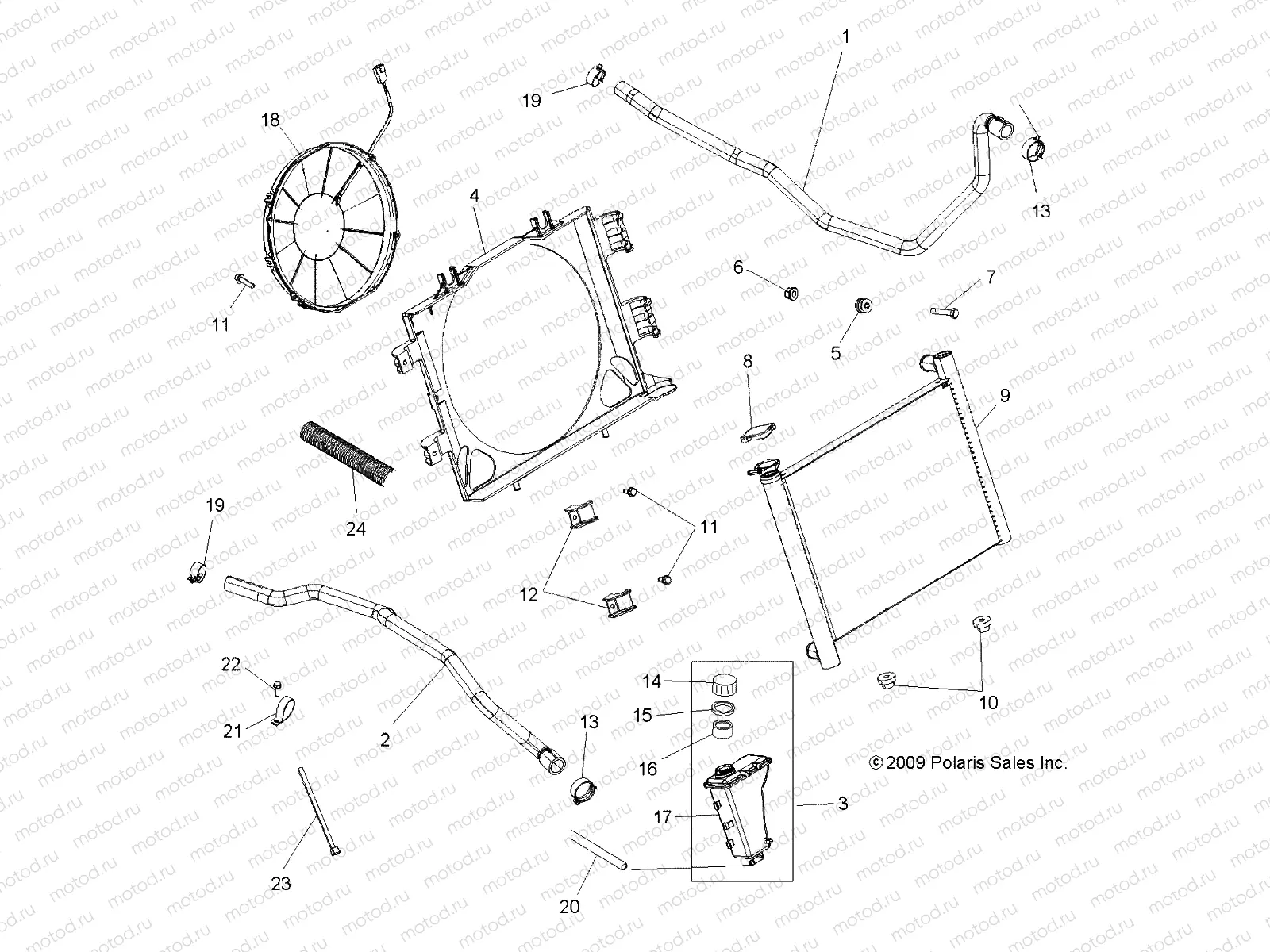 ENGINE | ENGINE, COOLING SYSTEM - A10DX55AL/AF (49ATVCOOL10SPX2550)