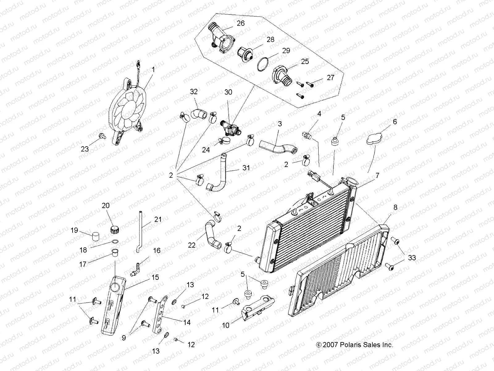 ENGINE | ENGINE, COOLING SYSTEM - A10GJ45AA (49ATVCOOL09OUT525)