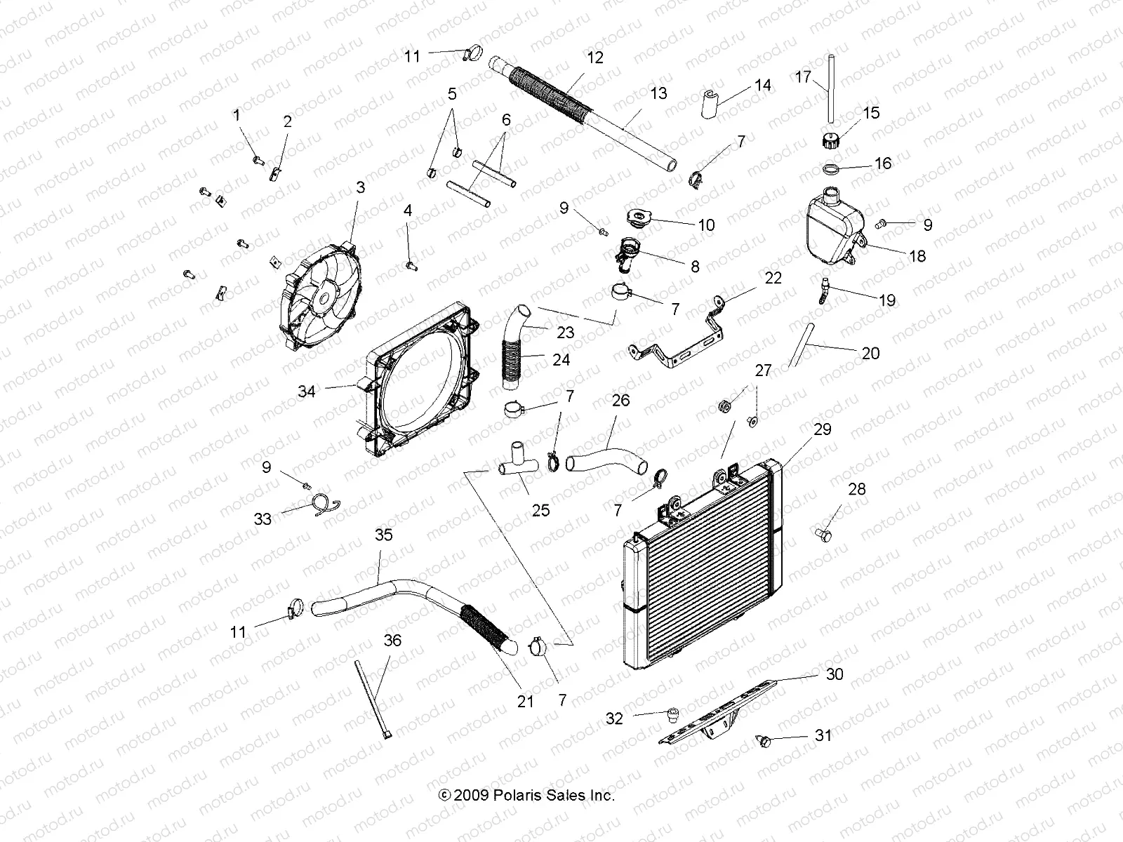 ENGINE | ENGINE, COOLING SYSTEM - A10MH76AJ/MN76AX/AZ (49ATVCOOL10SP800)